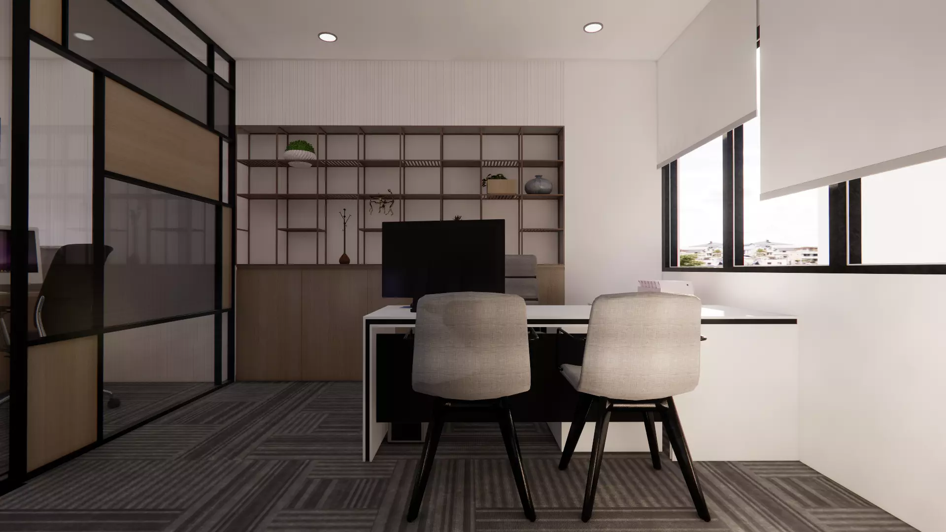 Office Interior Design 3D model_0