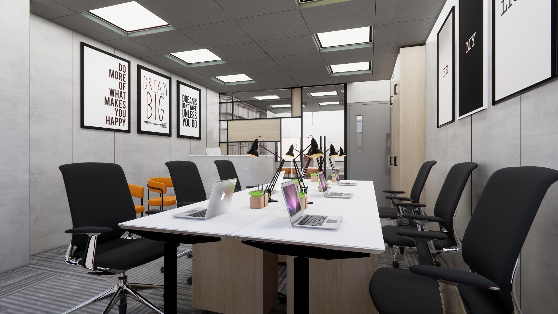 Office Interior Design 3D model_15
