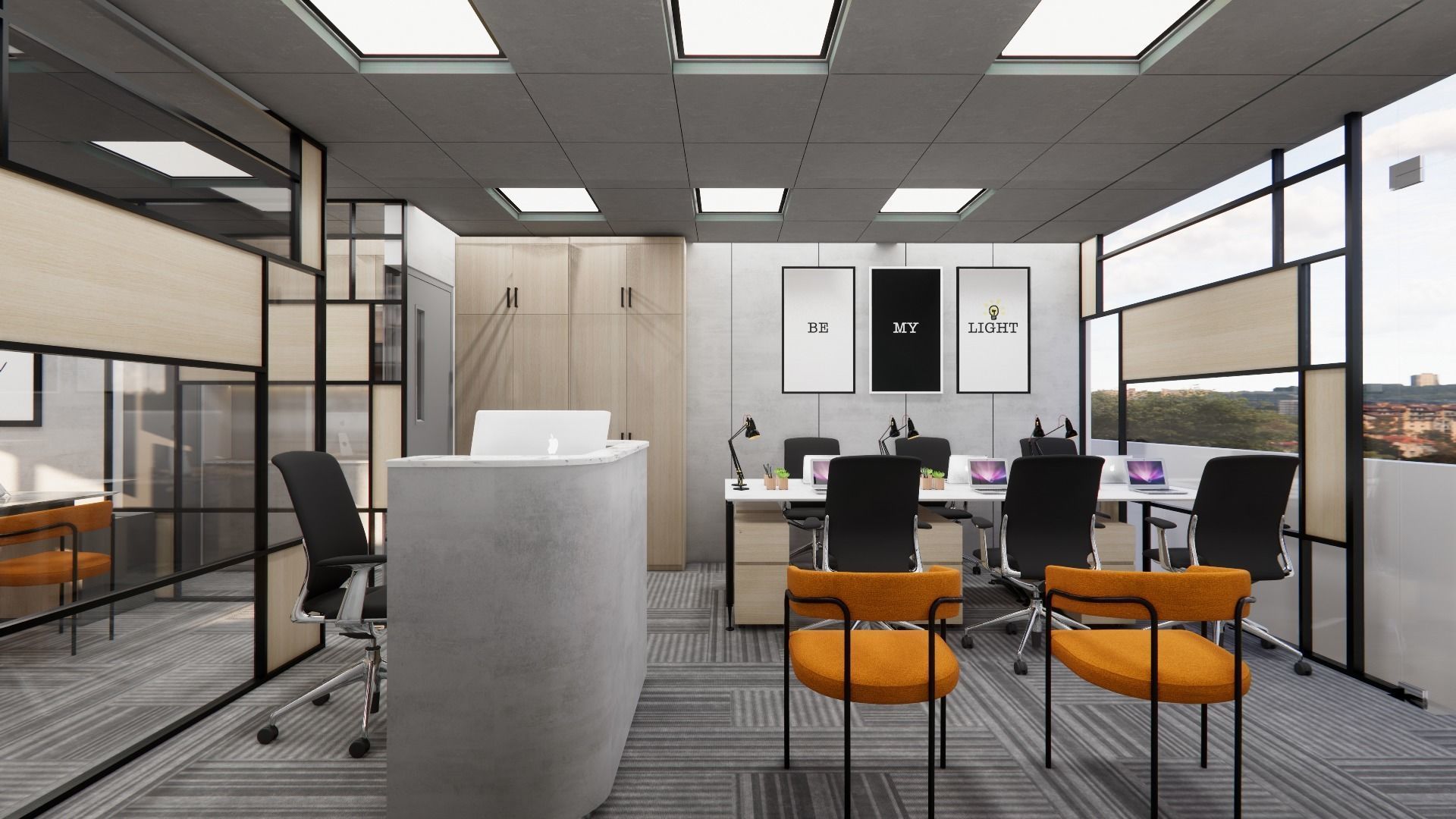 Office Interior Design 3D model_9