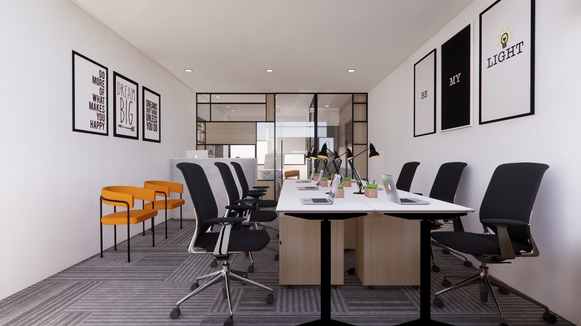 Office Interior Design 3D model_2