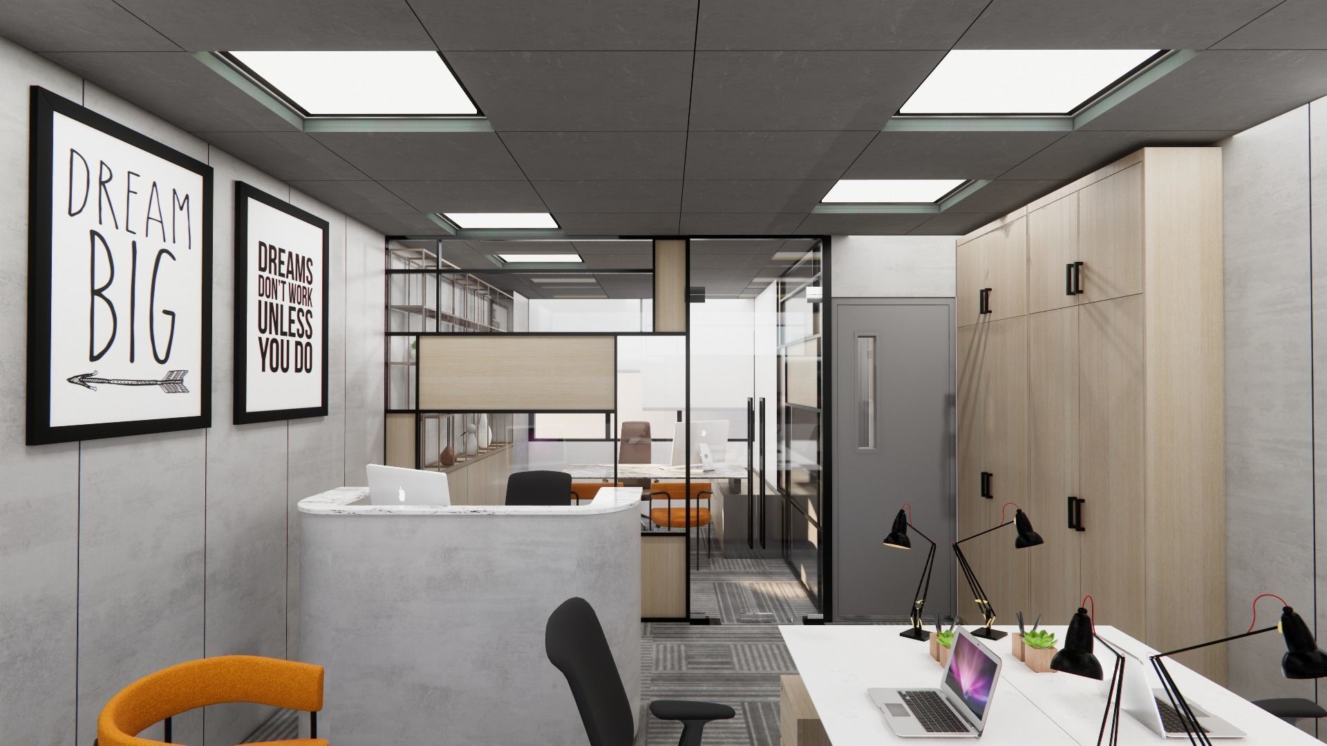 Office Interior Design 3D model_5
