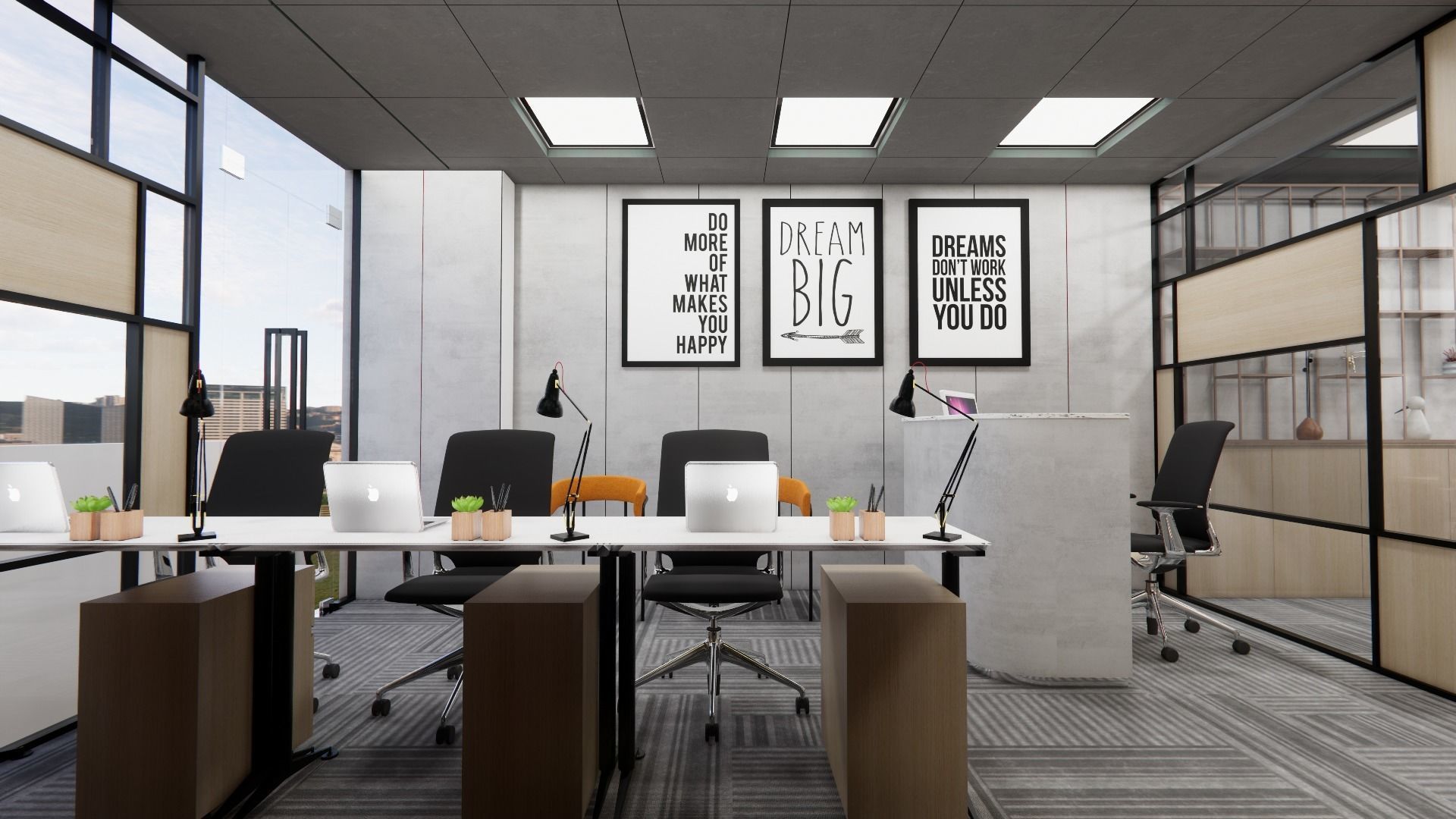 Office Interior Design 3D model_11