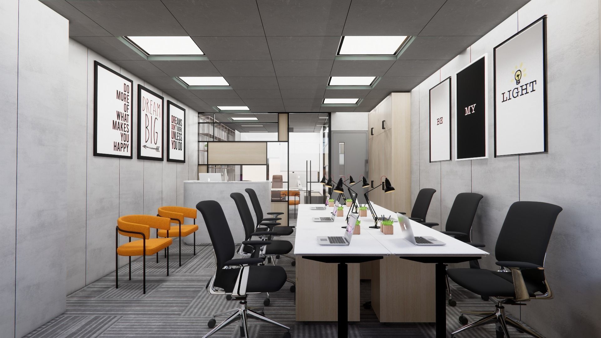 Office Interior Design 3D model_3