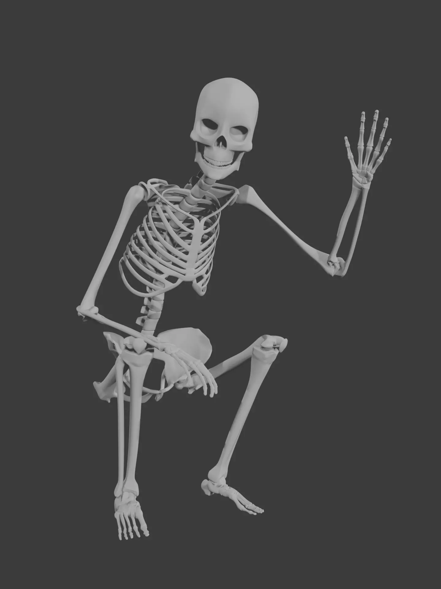 Human skeleton 3D model 3D model_0