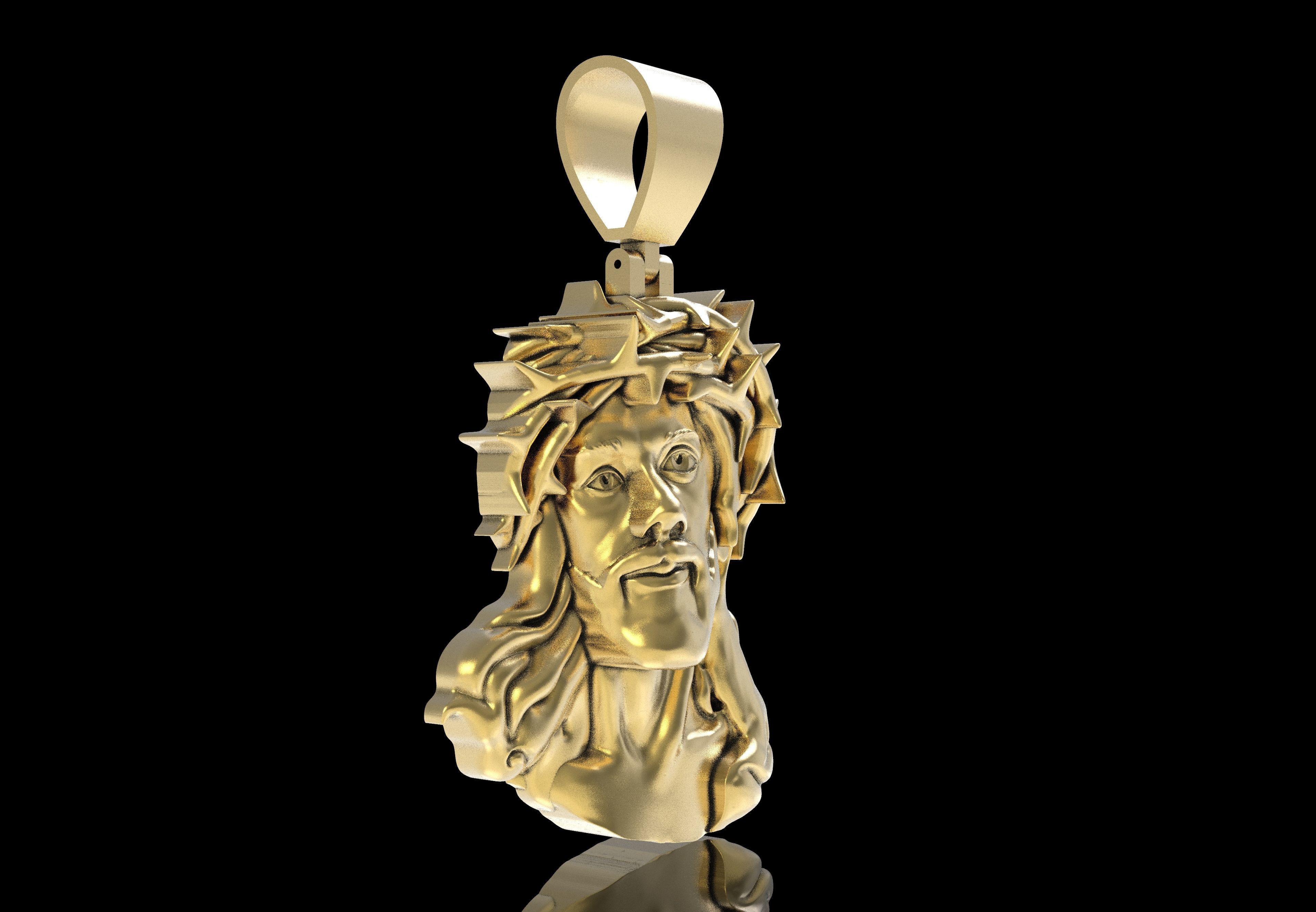 Jesus Pendant 3D print model_2