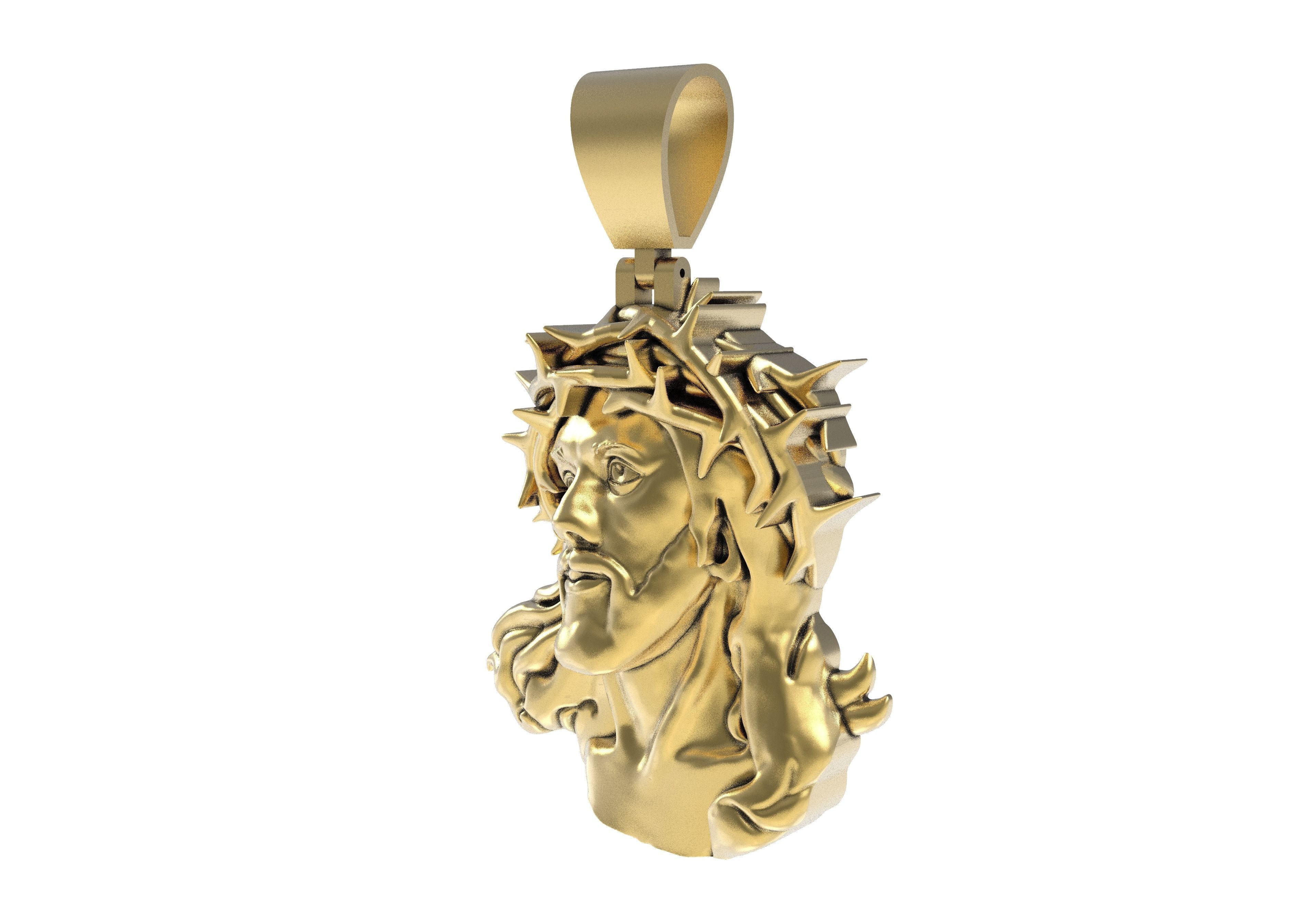 Jesus Pendant 3D print model_5