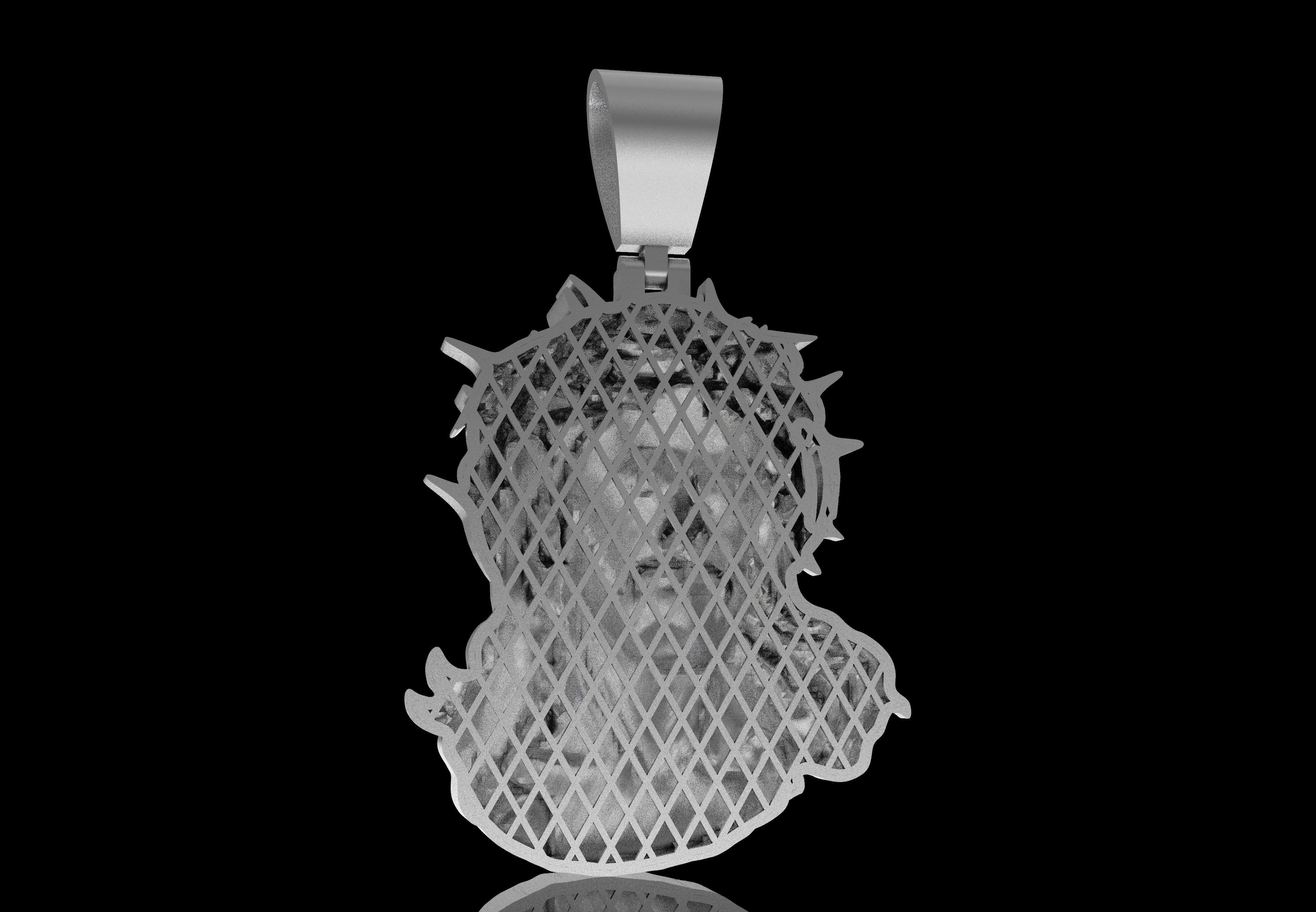 Jesus Pendant 3D print model_13