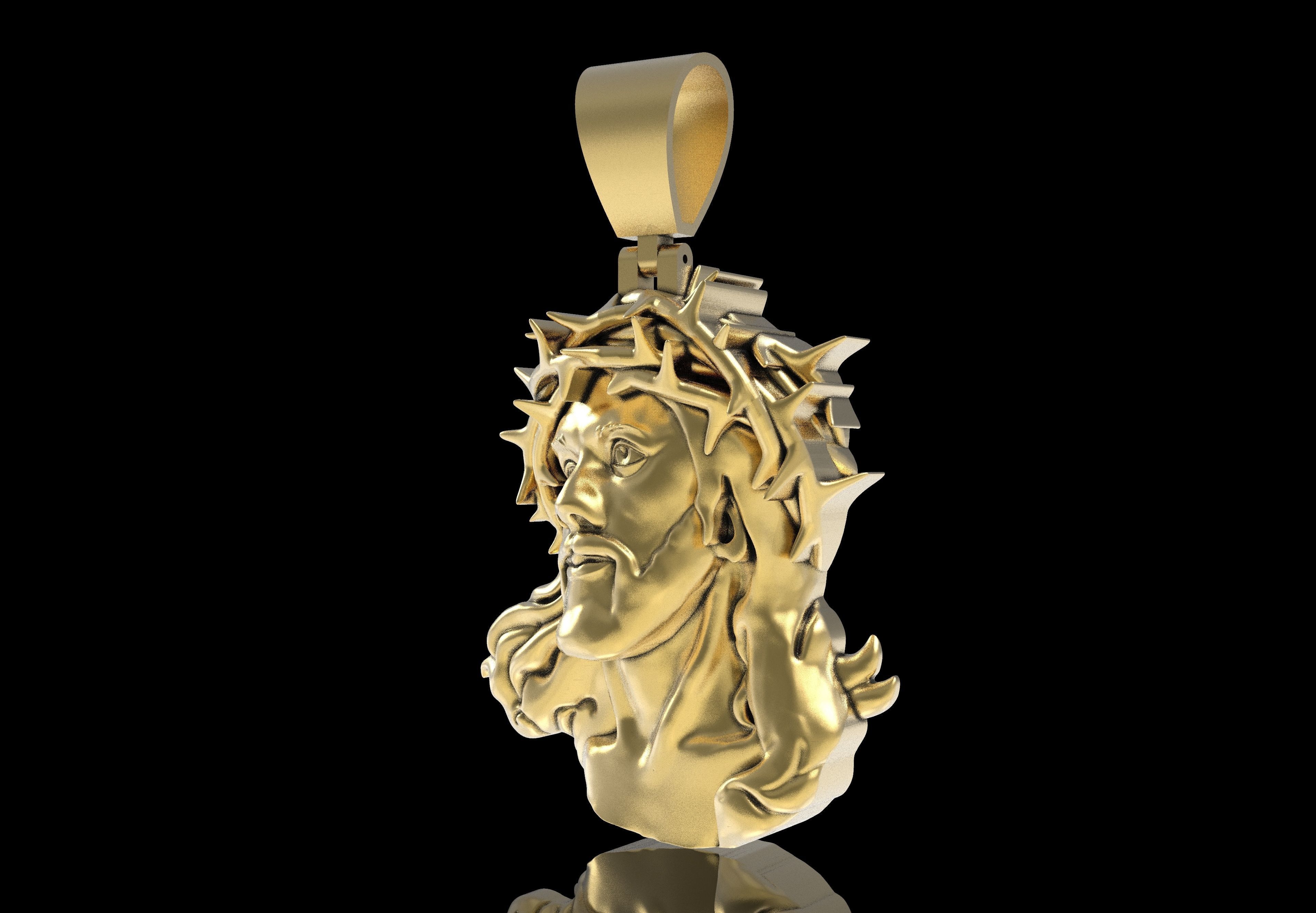 Jesus Pendant 3D print model_8