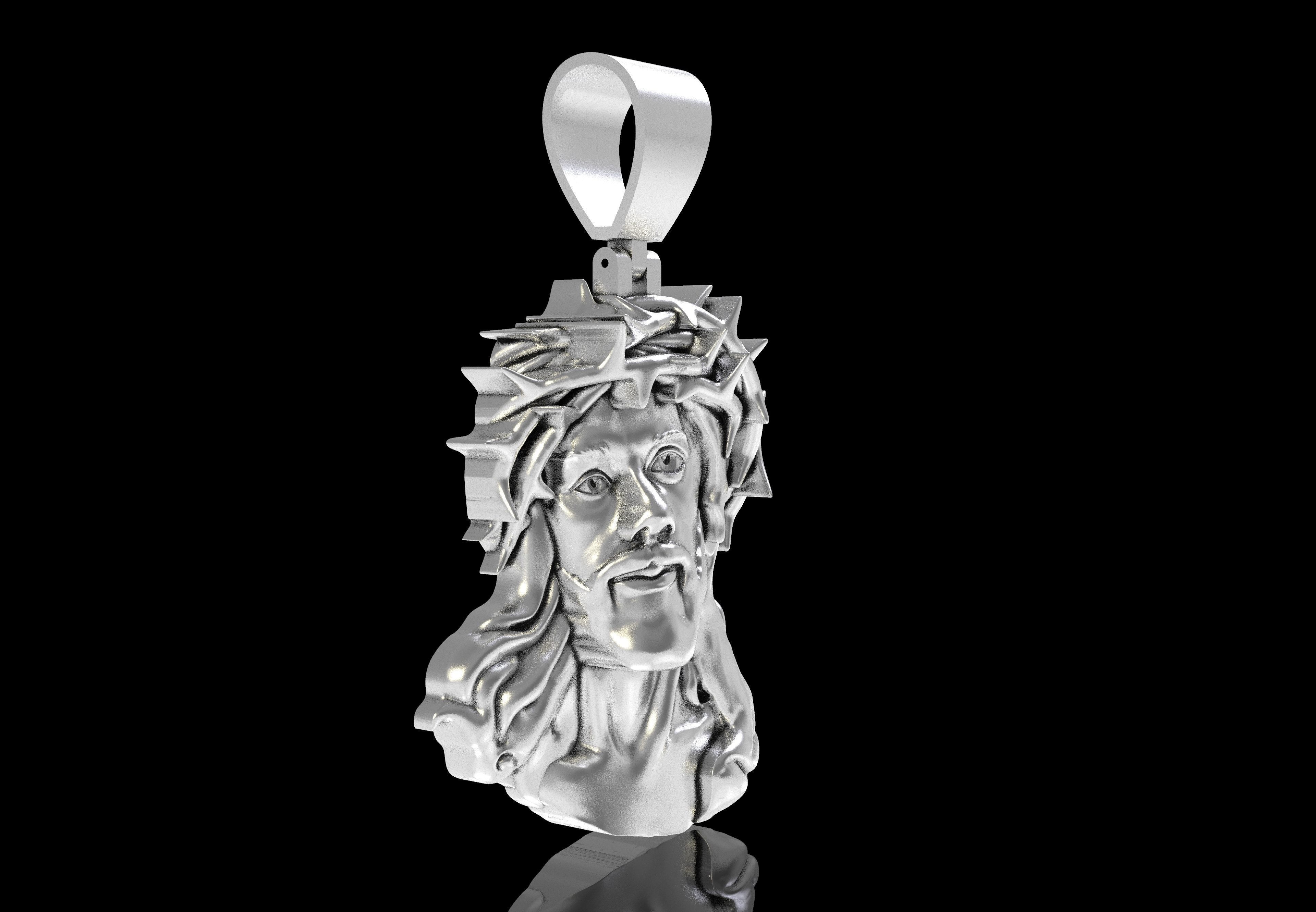 Jesus Pendant 3D print model_12