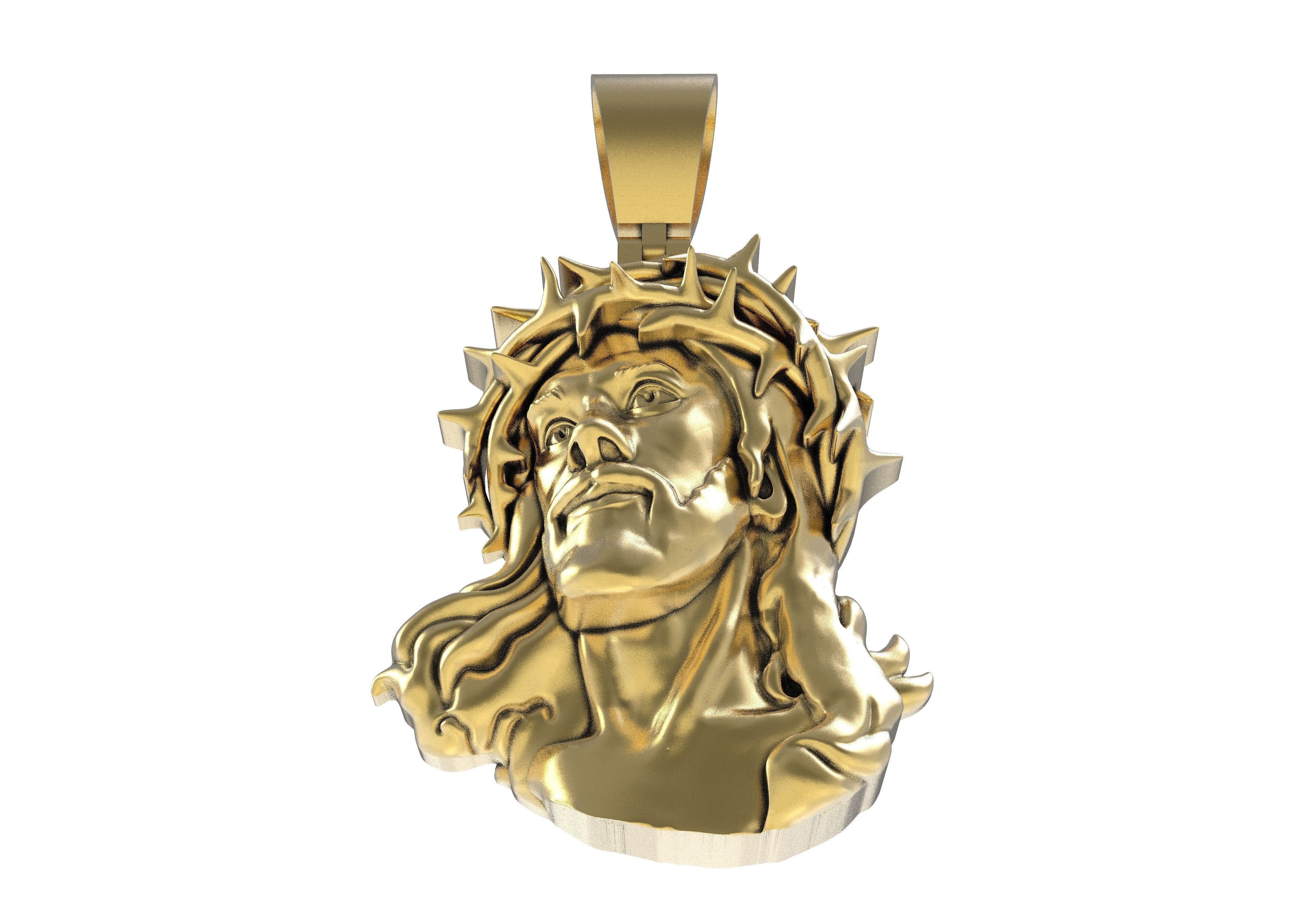 Jesus Pendant 3D print model_1