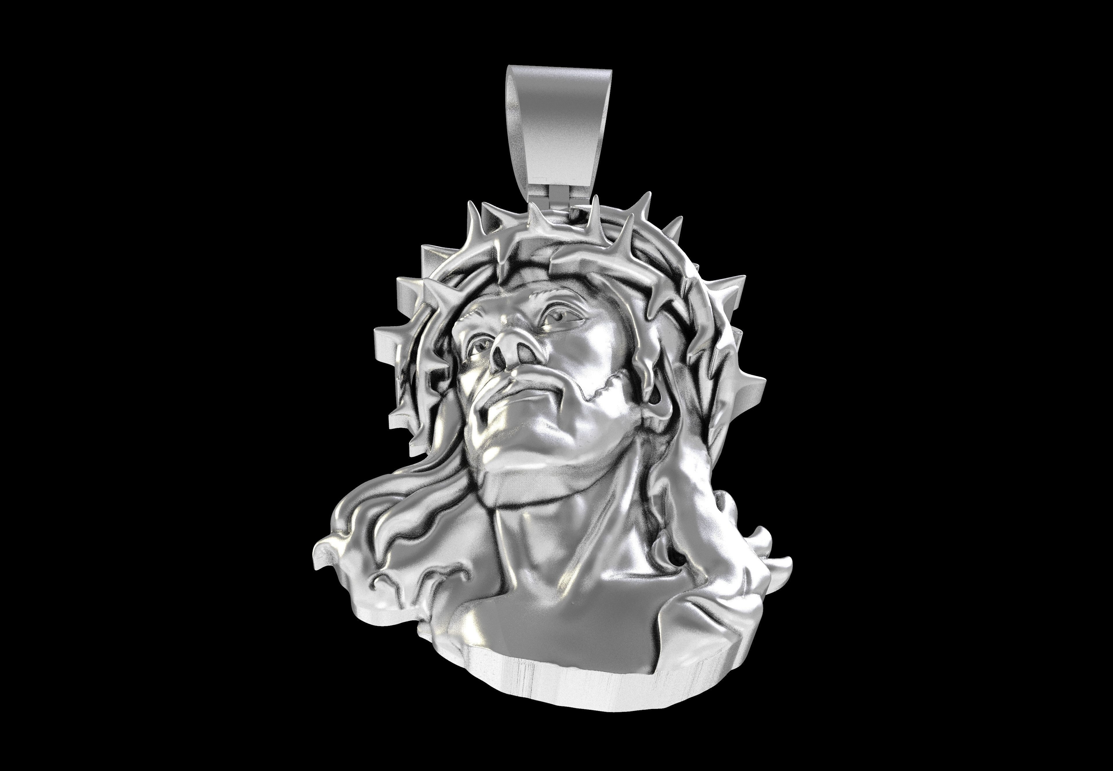 Jesus Pendant 3D print model_10