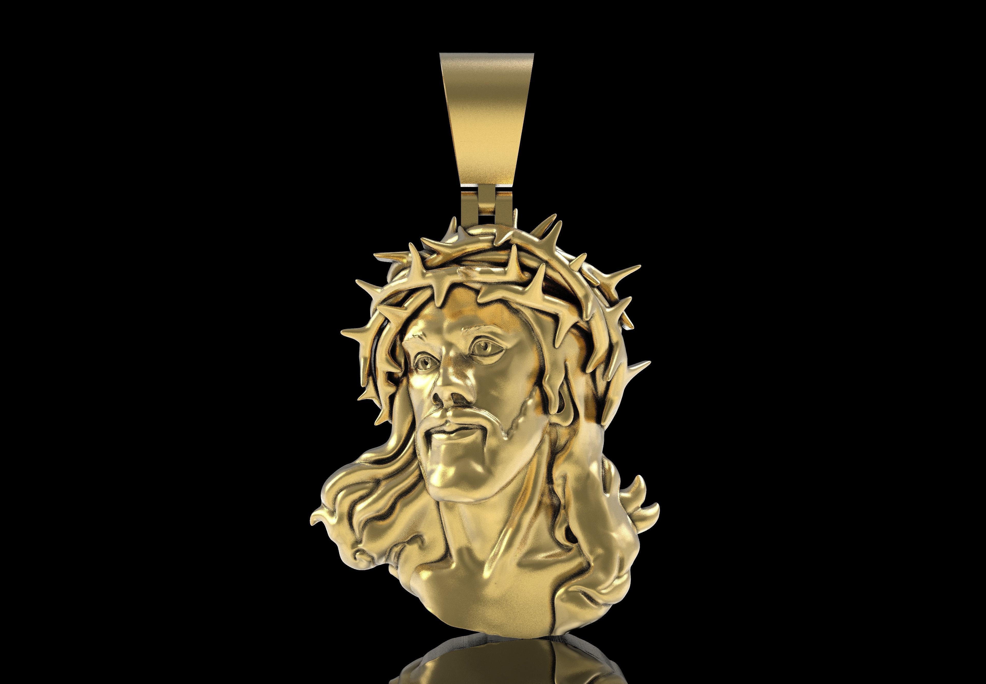 Jesus Pendant 3D print model_3