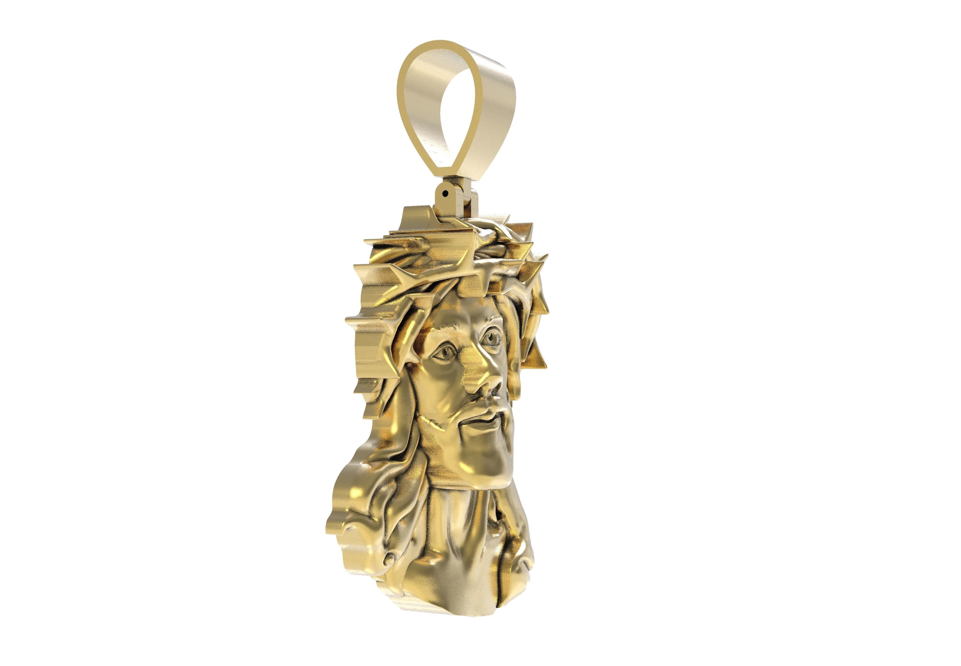 Jesus Pendant 3D print model_6