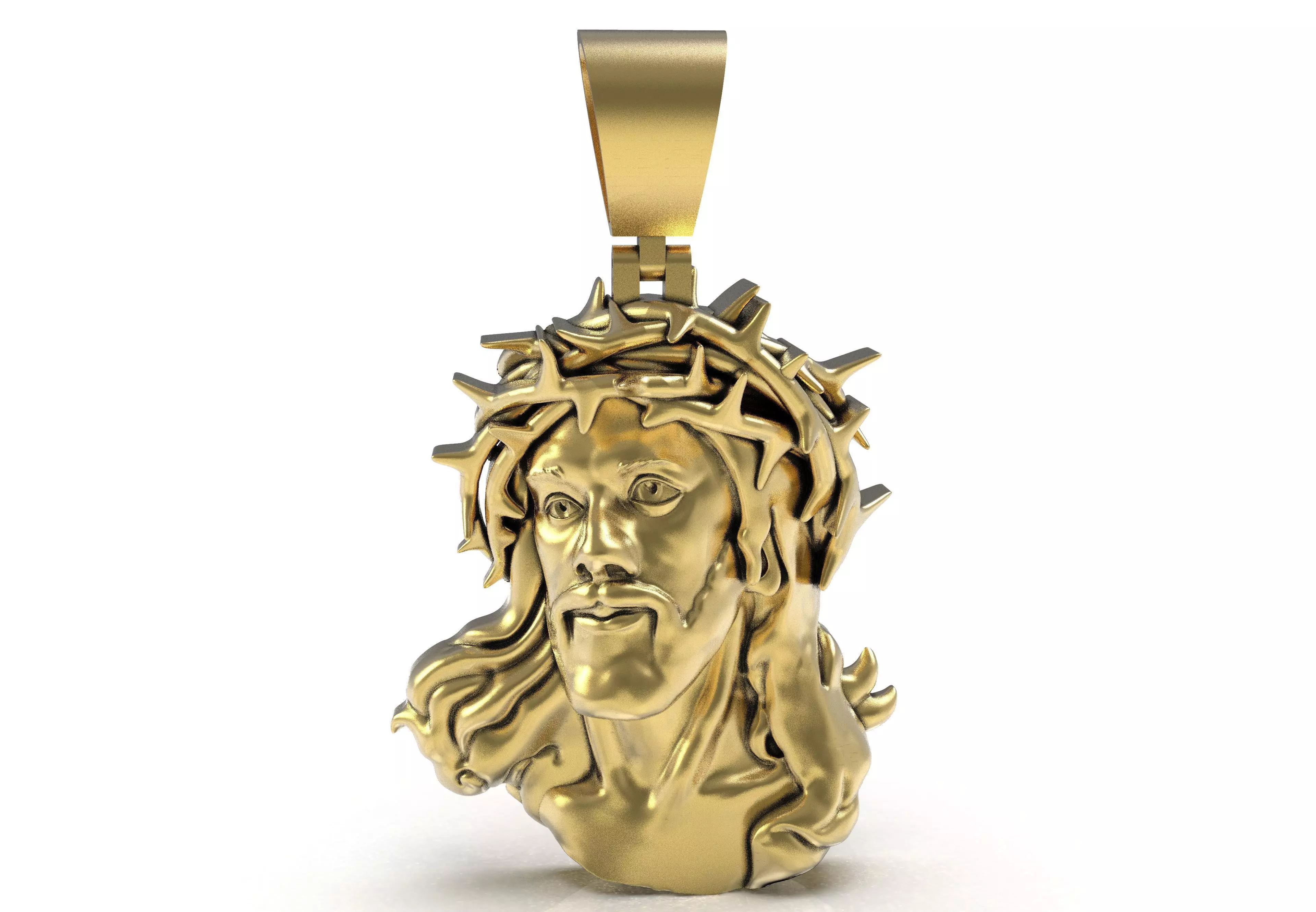 Jesus Pendant 3D print model_0