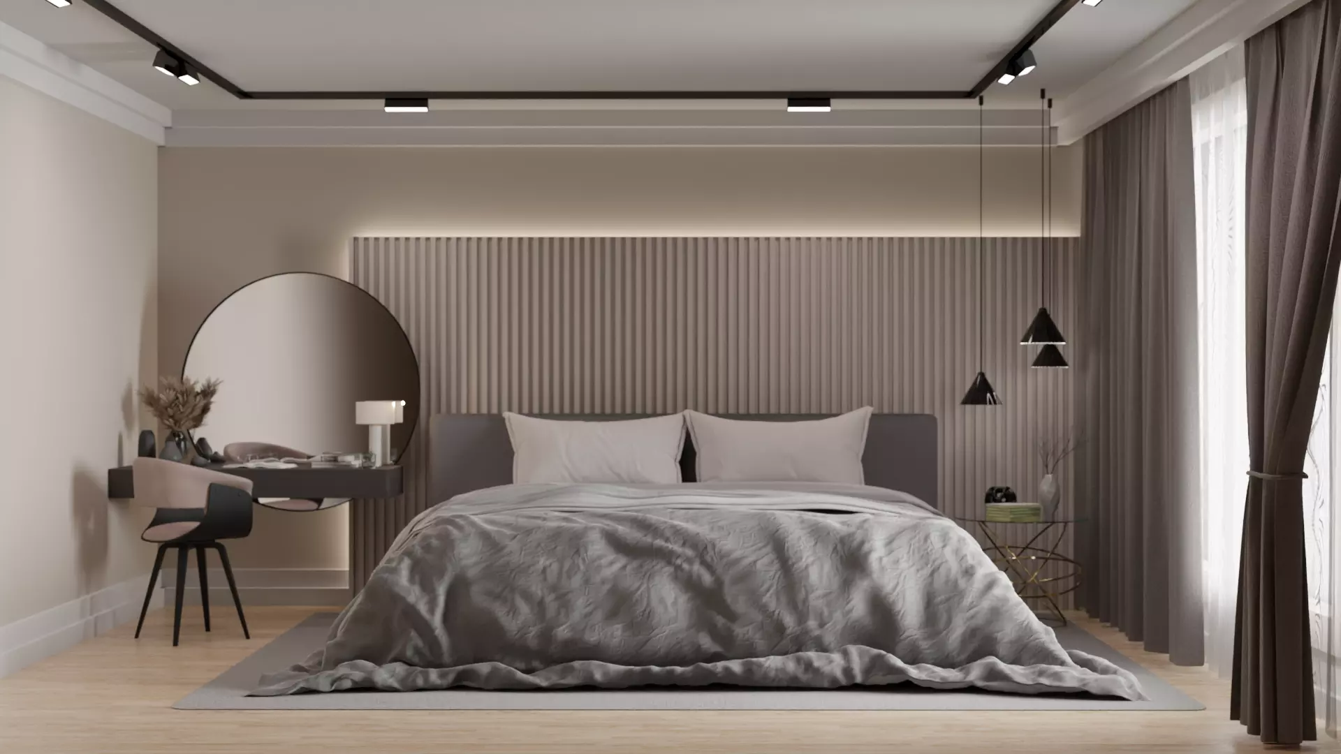 Design Interior Bedroom with cozy vibe Free 3D model