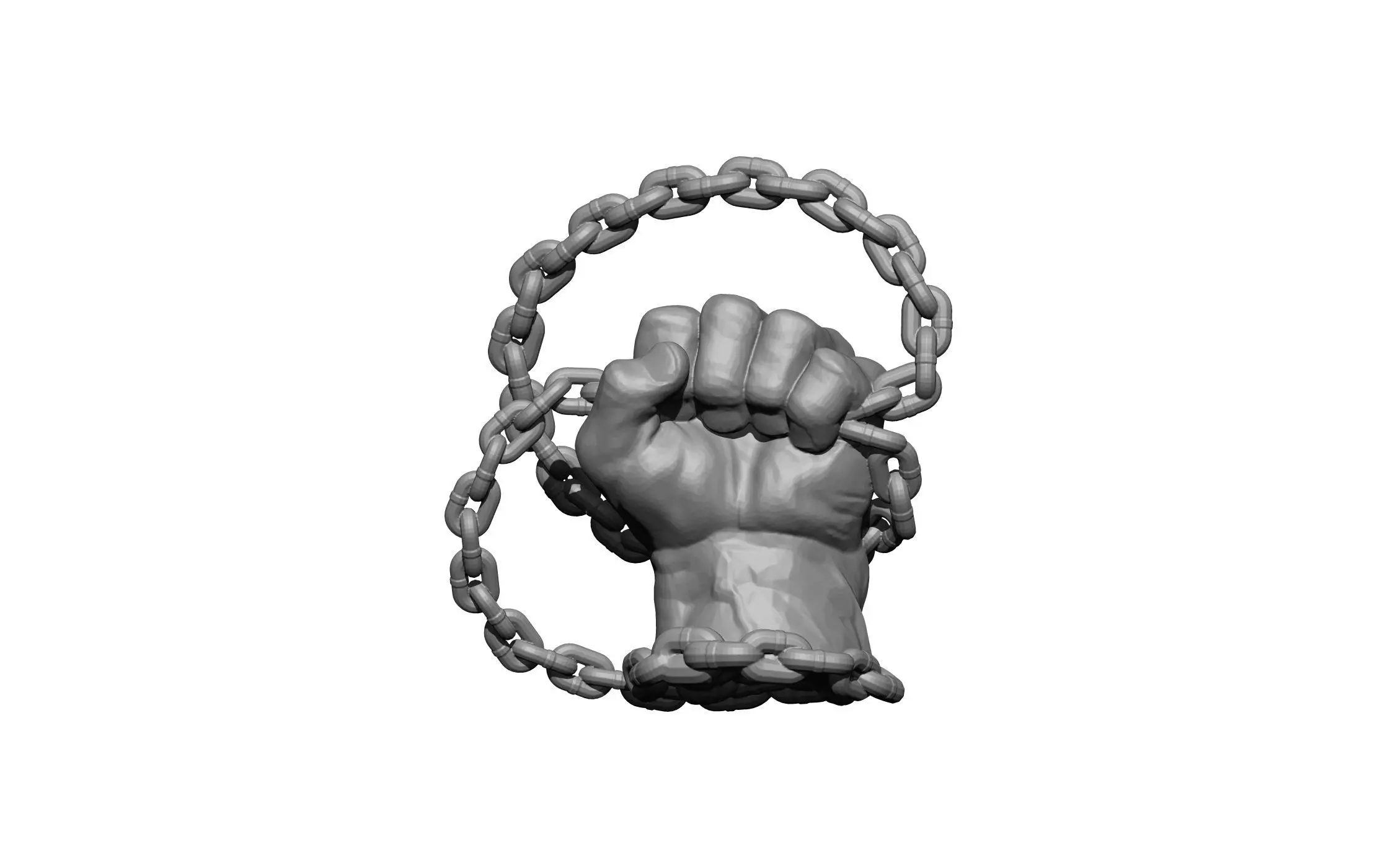 chain hand man 3D print model