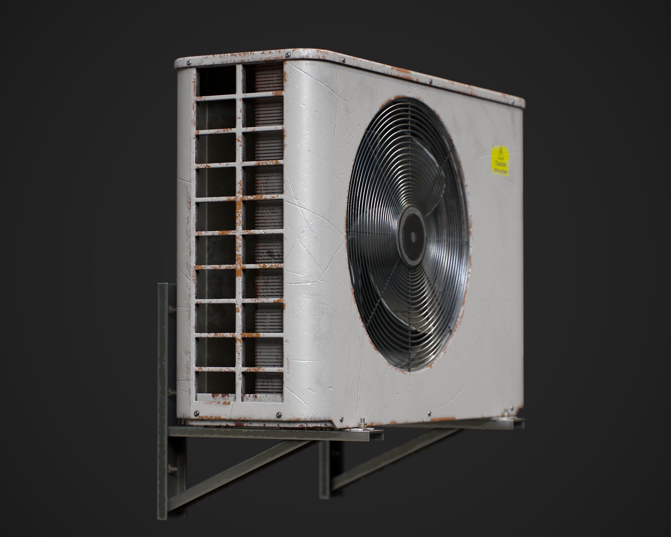 Outside air conditioner 3D model_5