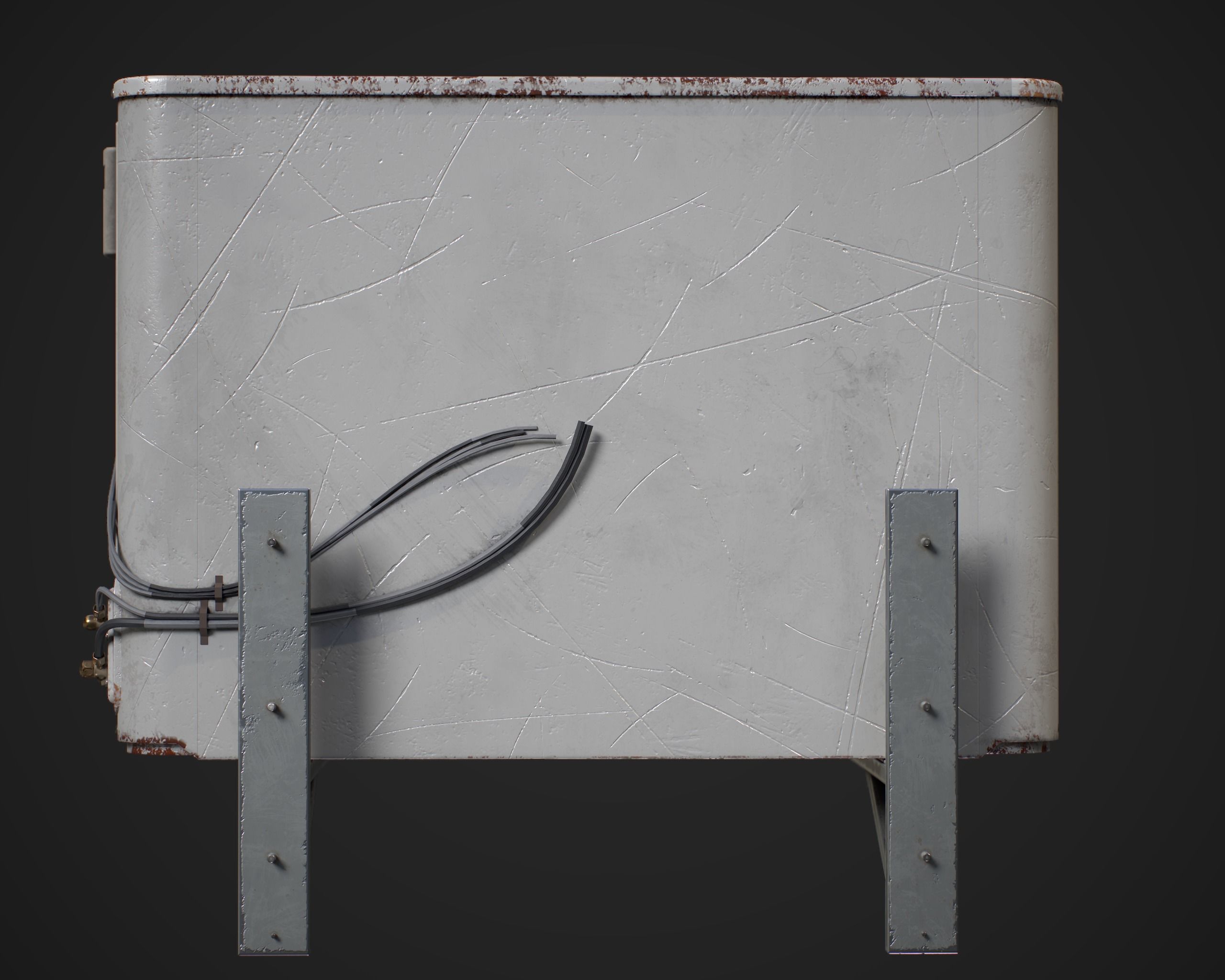 Outside air conditioner 3D model_9