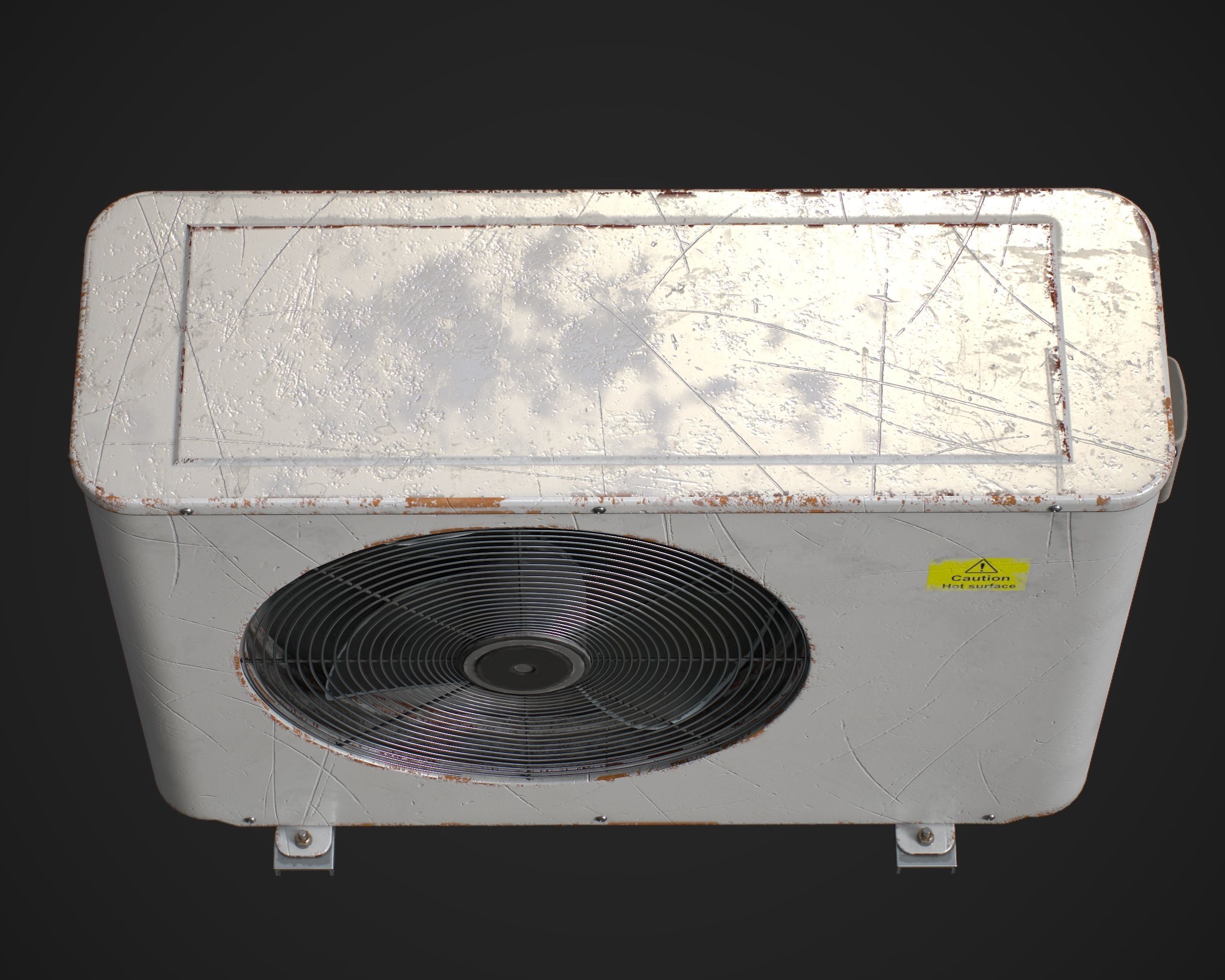 Outside air conditioner 3D model_7