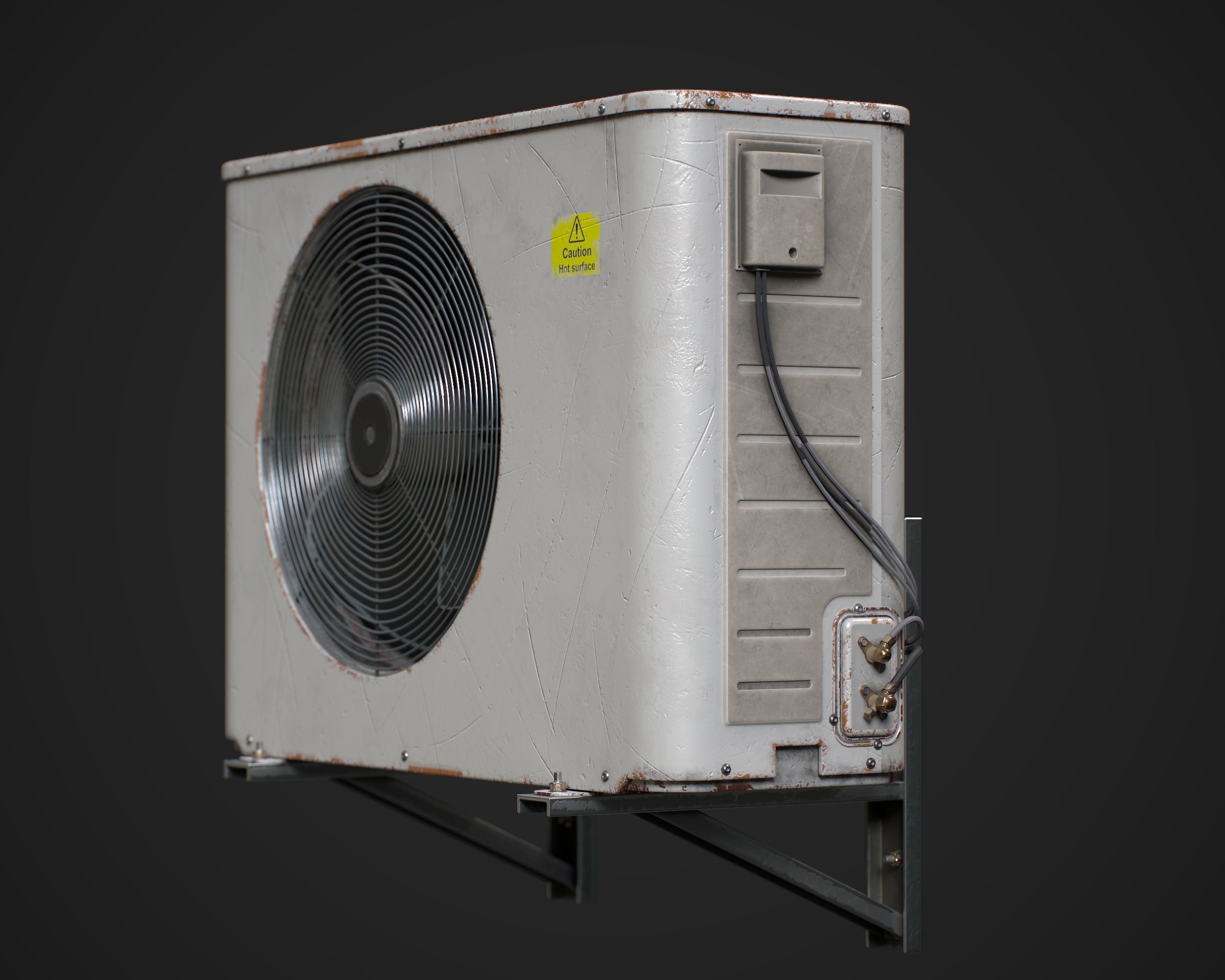 Outside air conditioner 3D model_6