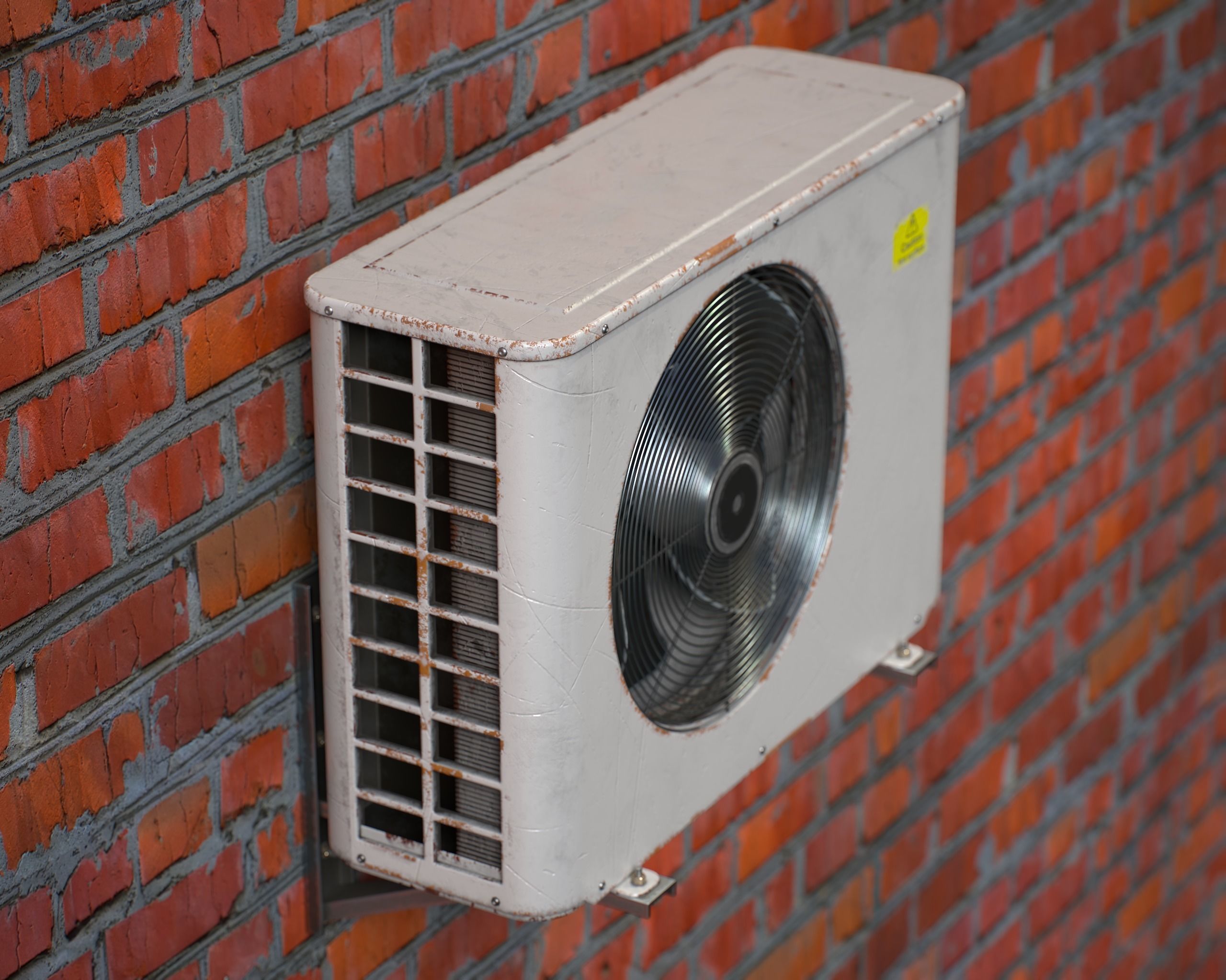 Outside air conditioner 3D model_3