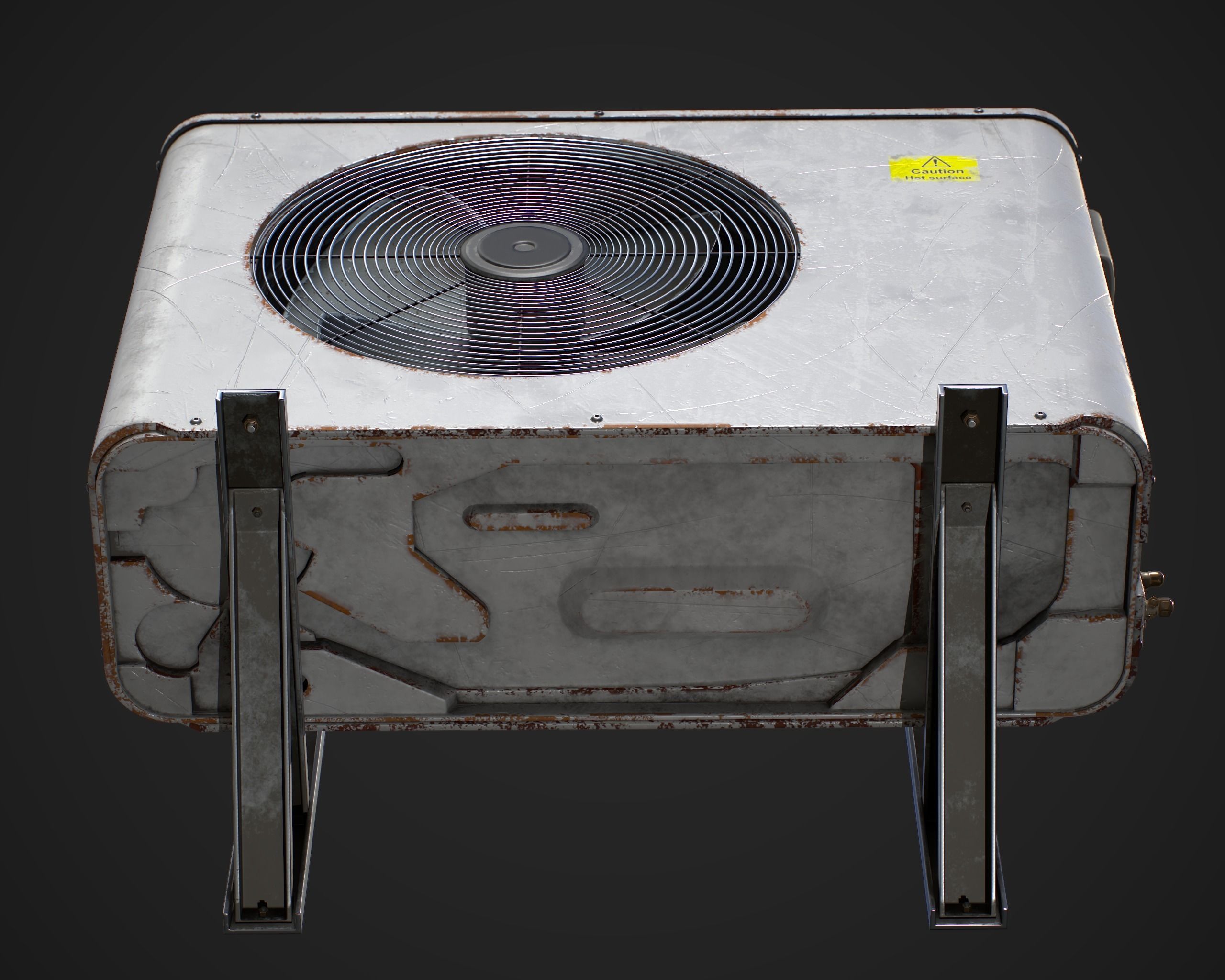 Outside air conditioner 3D model_8