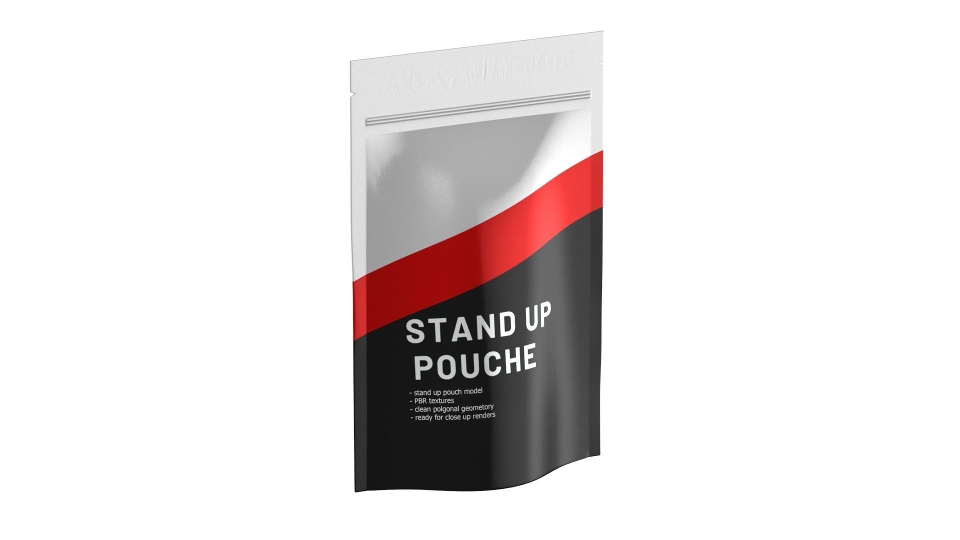 stand up pouch v1 PBR 3D model_1