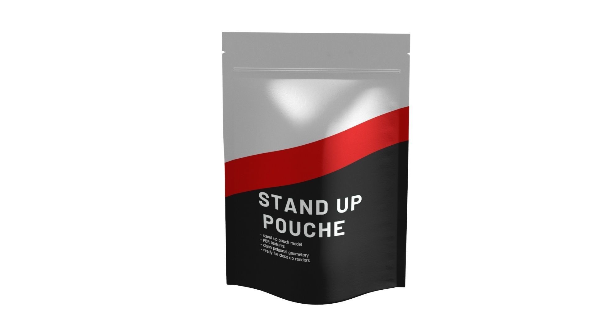 stand up pouch v1 PBR 3D model_2
