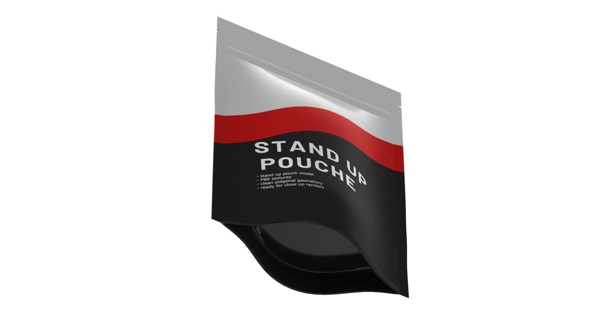 stand up pouch v1 PBR 3D model_3