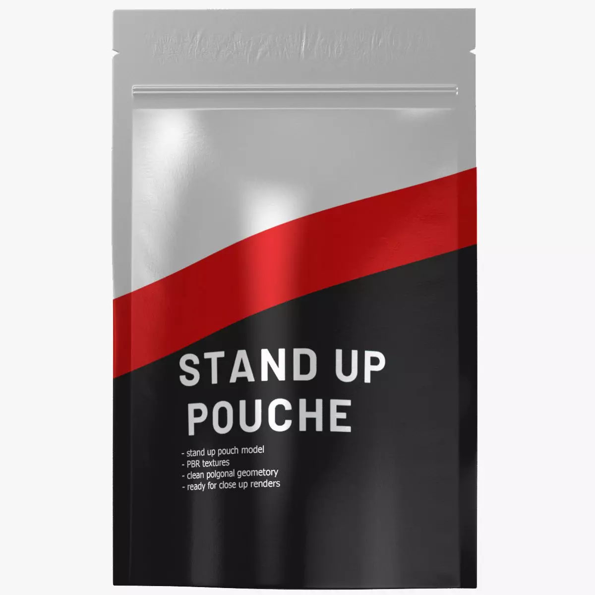 stand up pouch v1 PBR 3D model_0