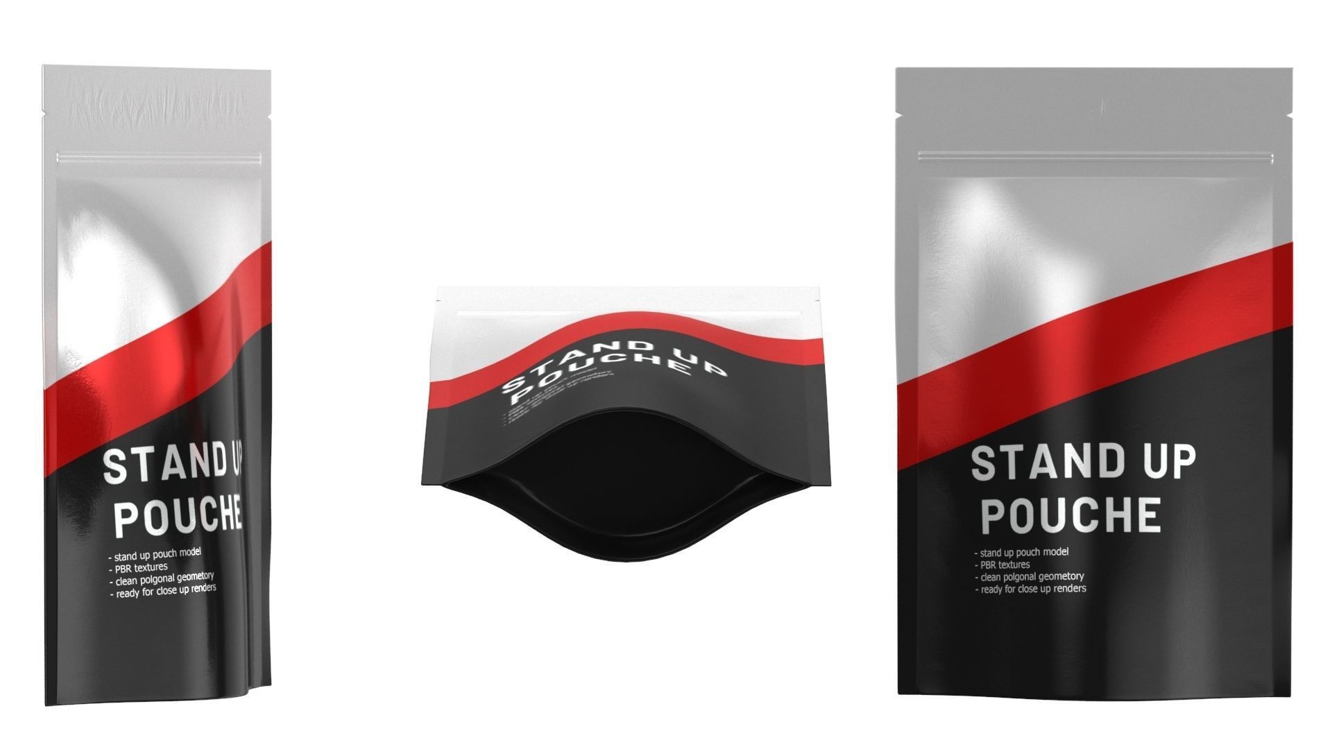 stand up pouch v1 PBR 3D model_4