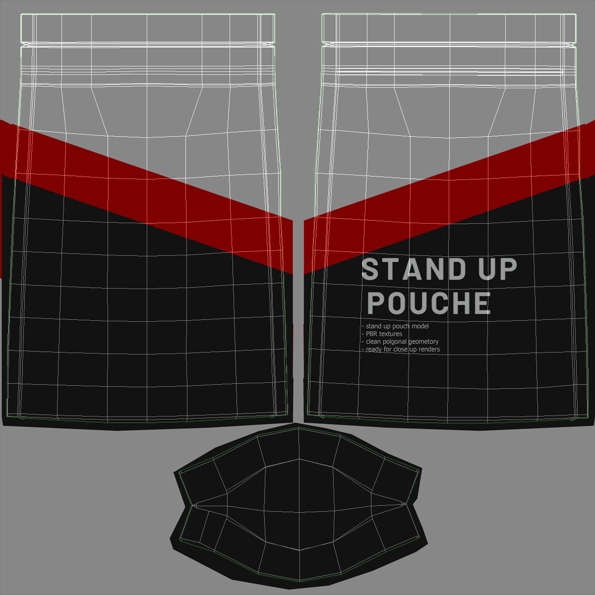 stand up pouch v1 PBR 3D model_5