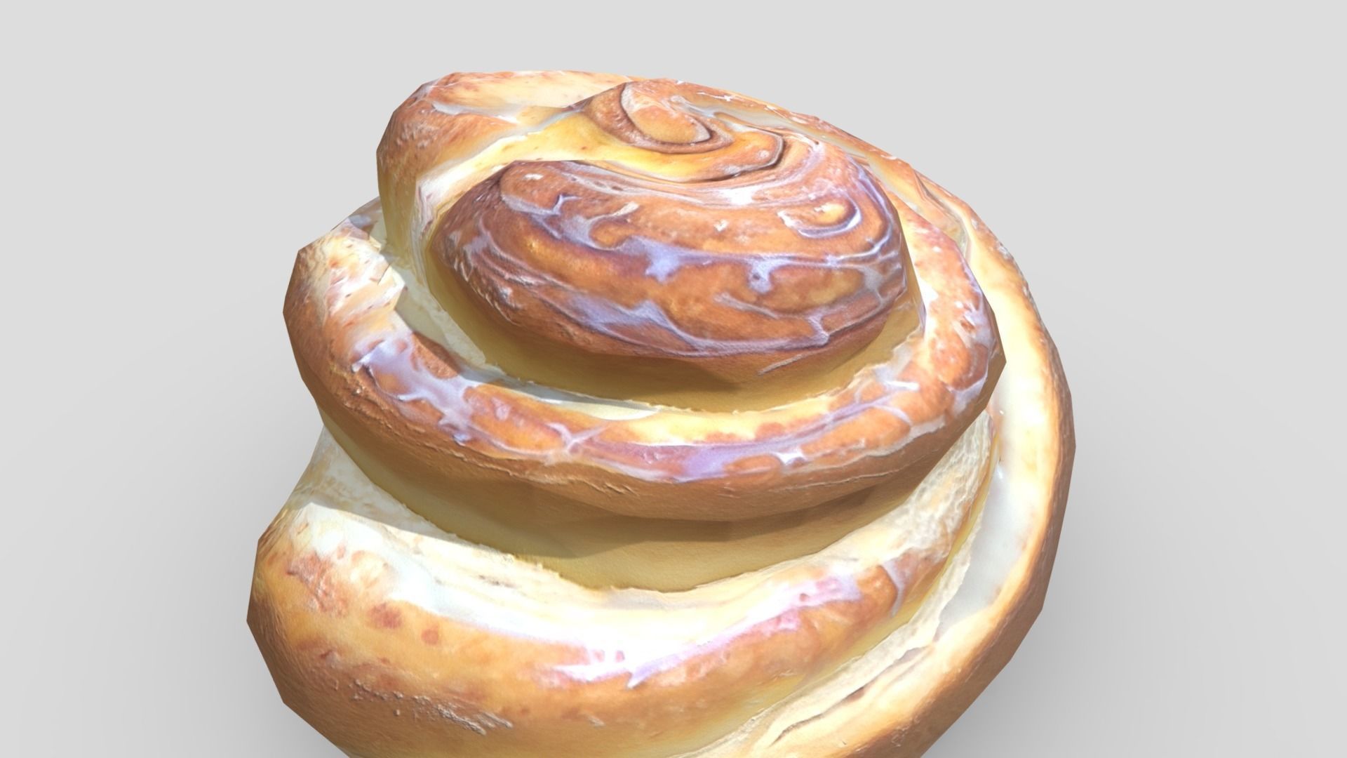 Cinnamon Roll 2 Low-poly 3D model_9