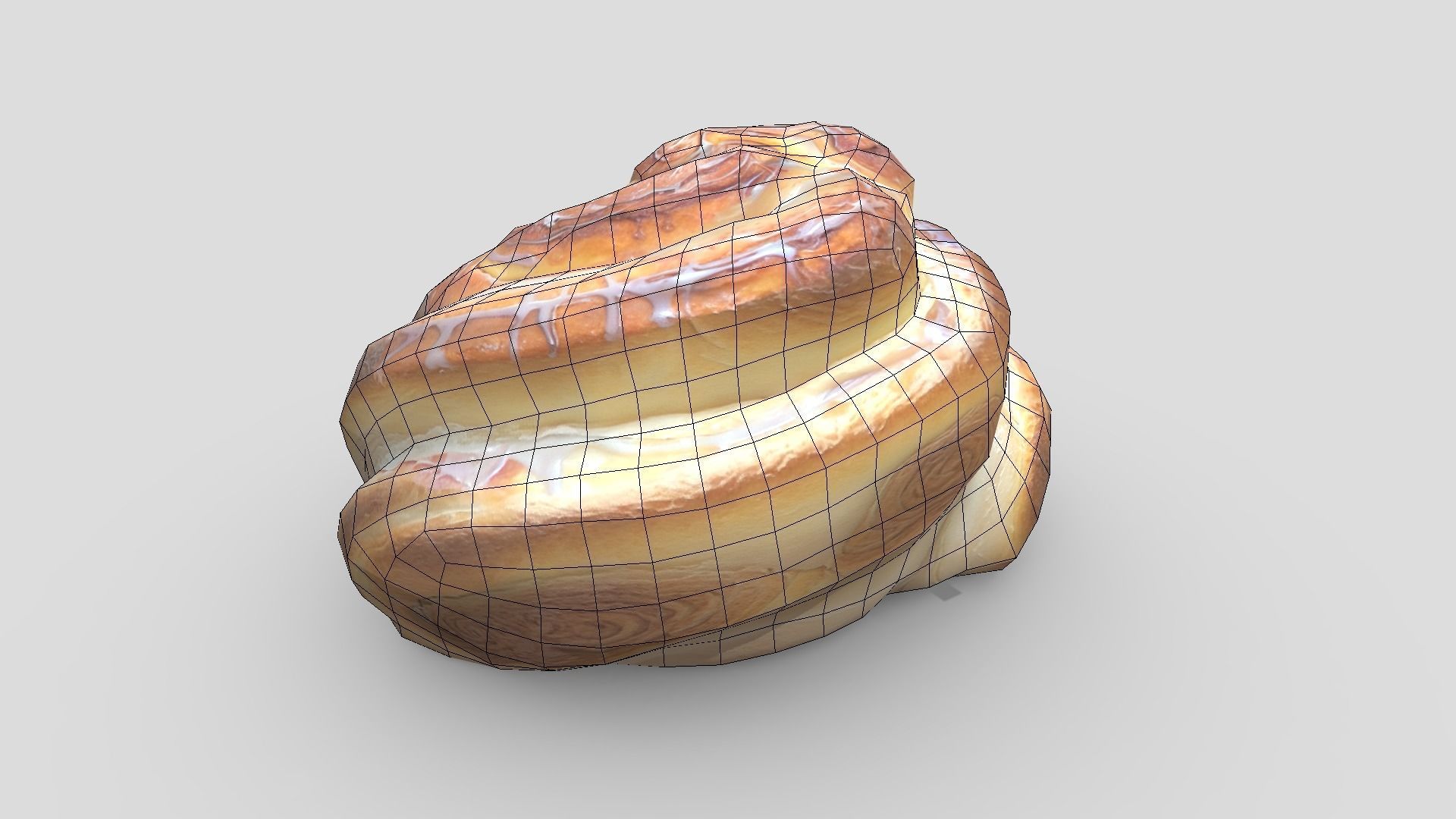 Cinnamon Roll 2 Low-poly 3D model_8
