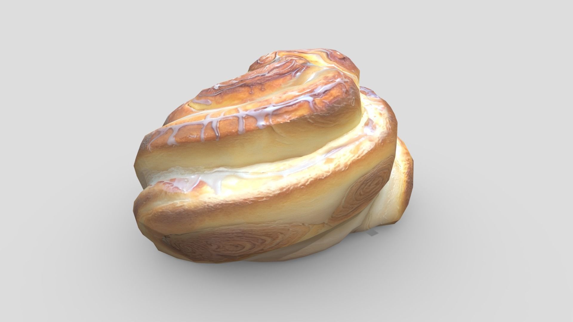 Cinnamon Roll 2 Low-poly 3D model_7