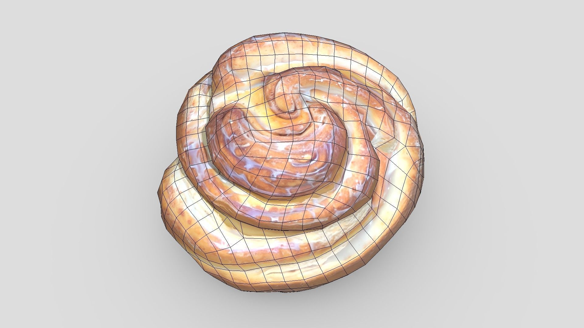 Cinnamon Roll 2 Low-poly 3D model_4