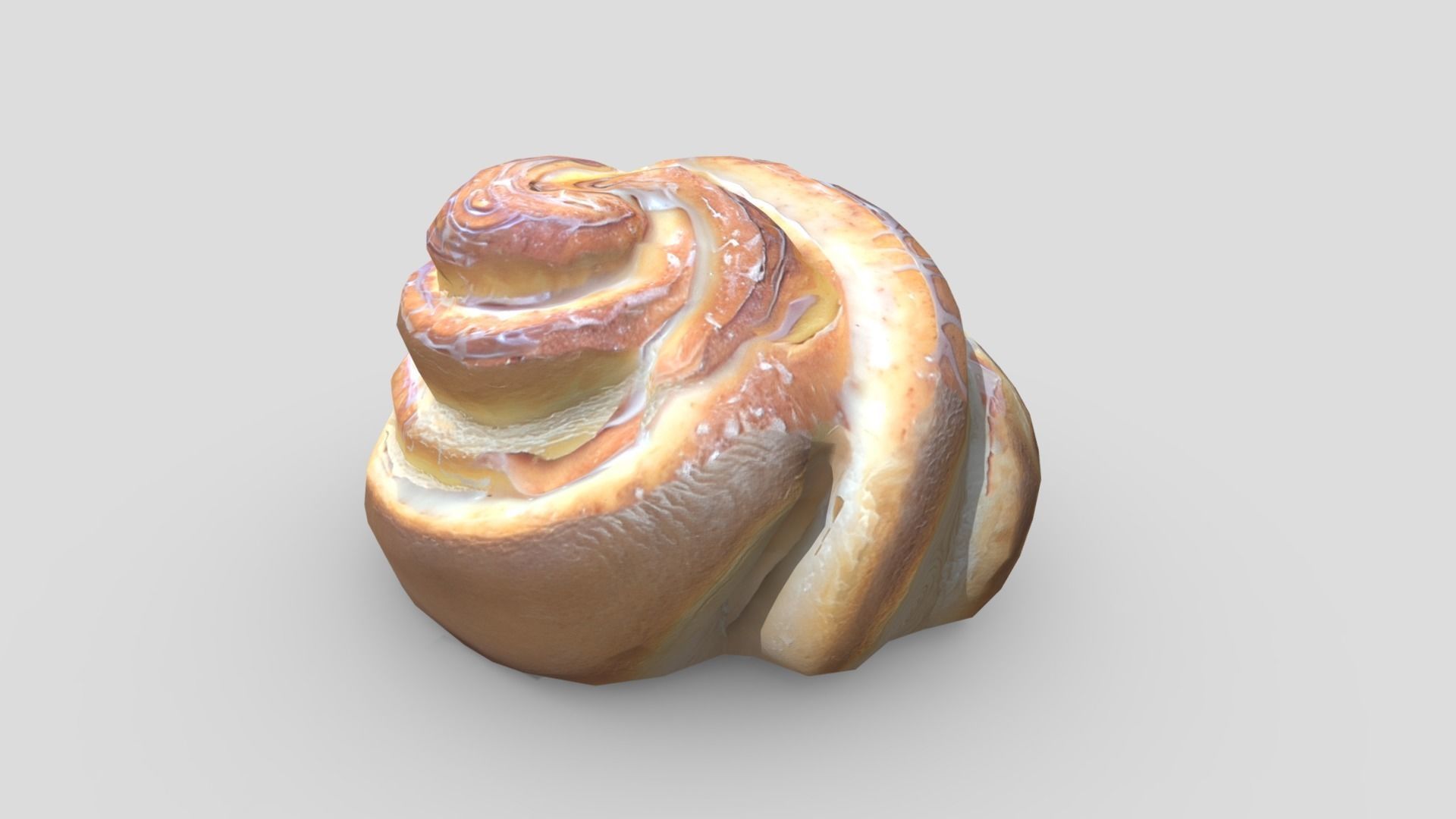 Cinnamon Roll 2 Low-poly 3D model_5