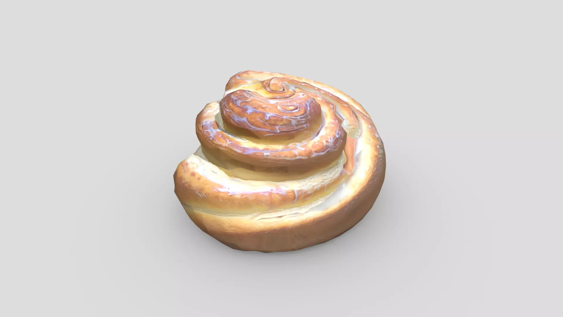Cinnamon Roll 2 Low-poly 3D model_0