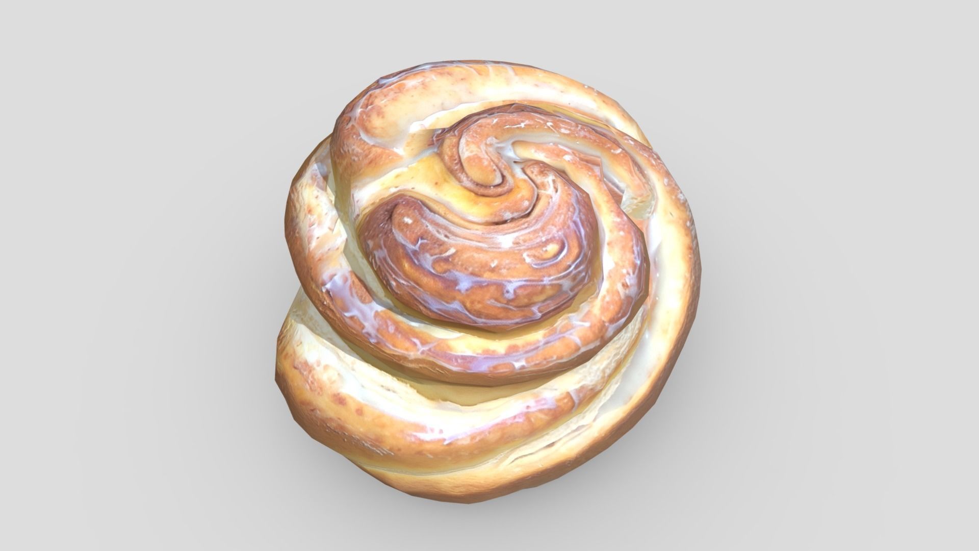 Cinnamon Roll 2 Low-poly 3D model_3
