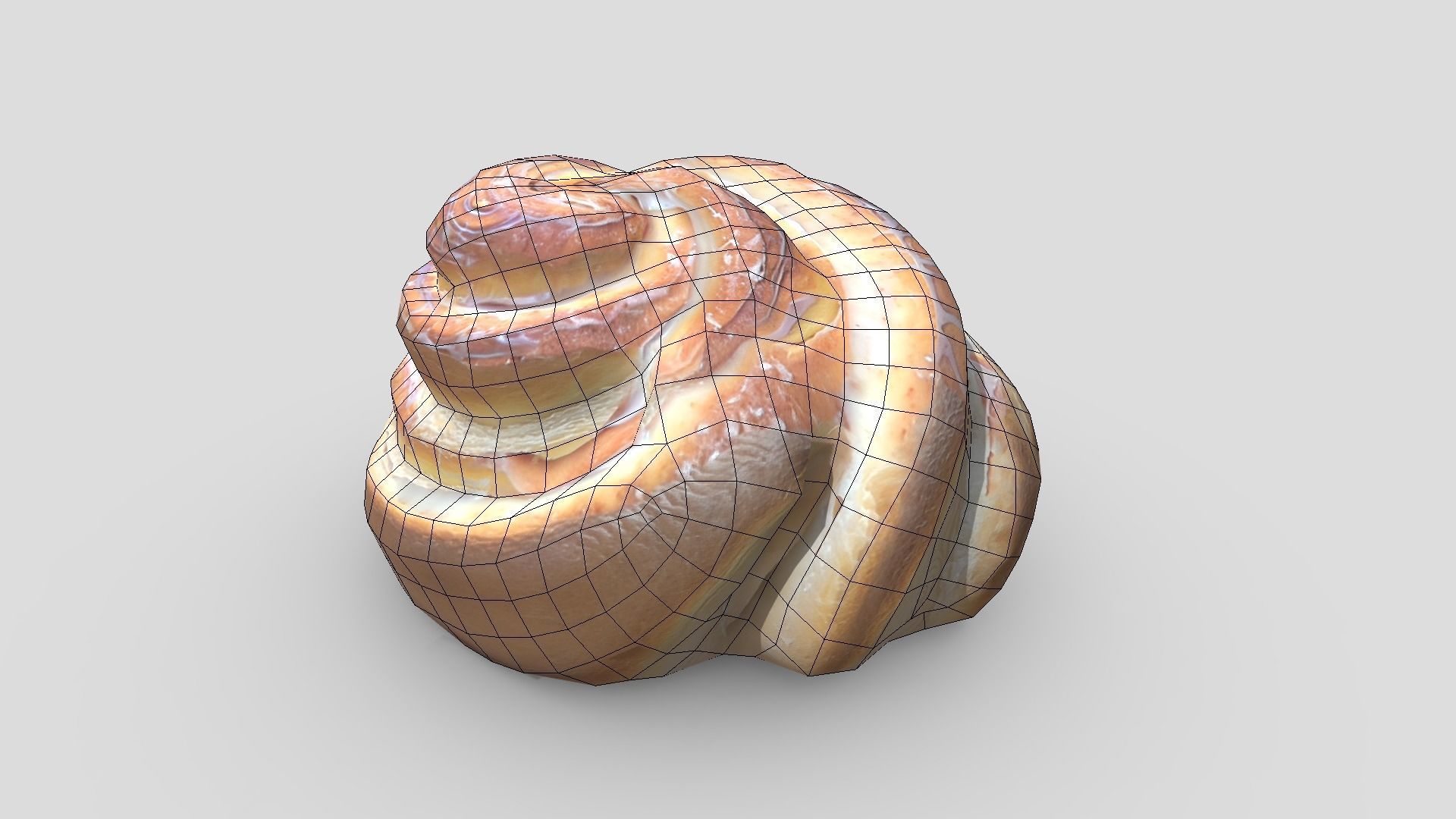 Cinnamon Roll 2 Low-poly 3D model_6