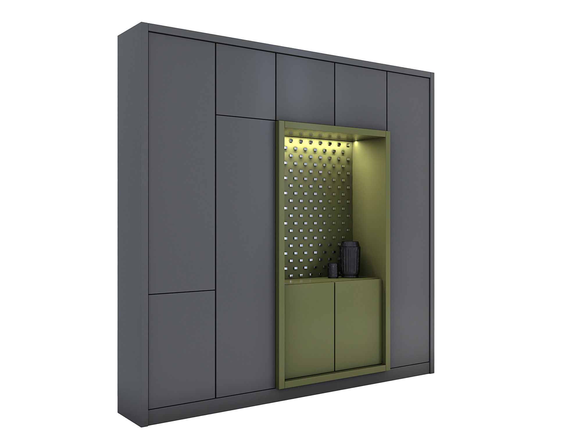 Modern Closet 3D model_3