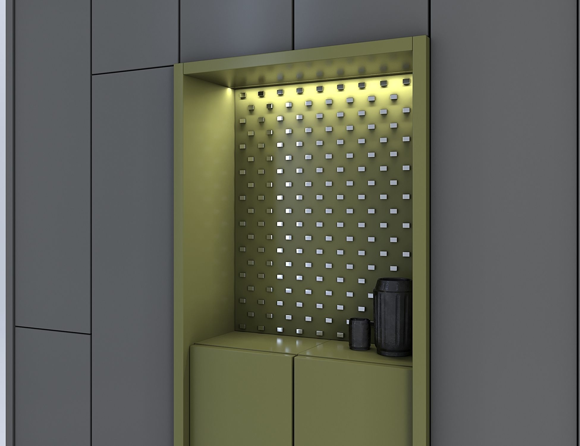 Modern Closet 3D model_4
