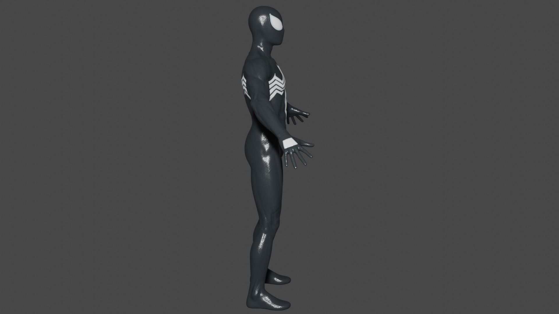 Classic Black Suit 3D model_2