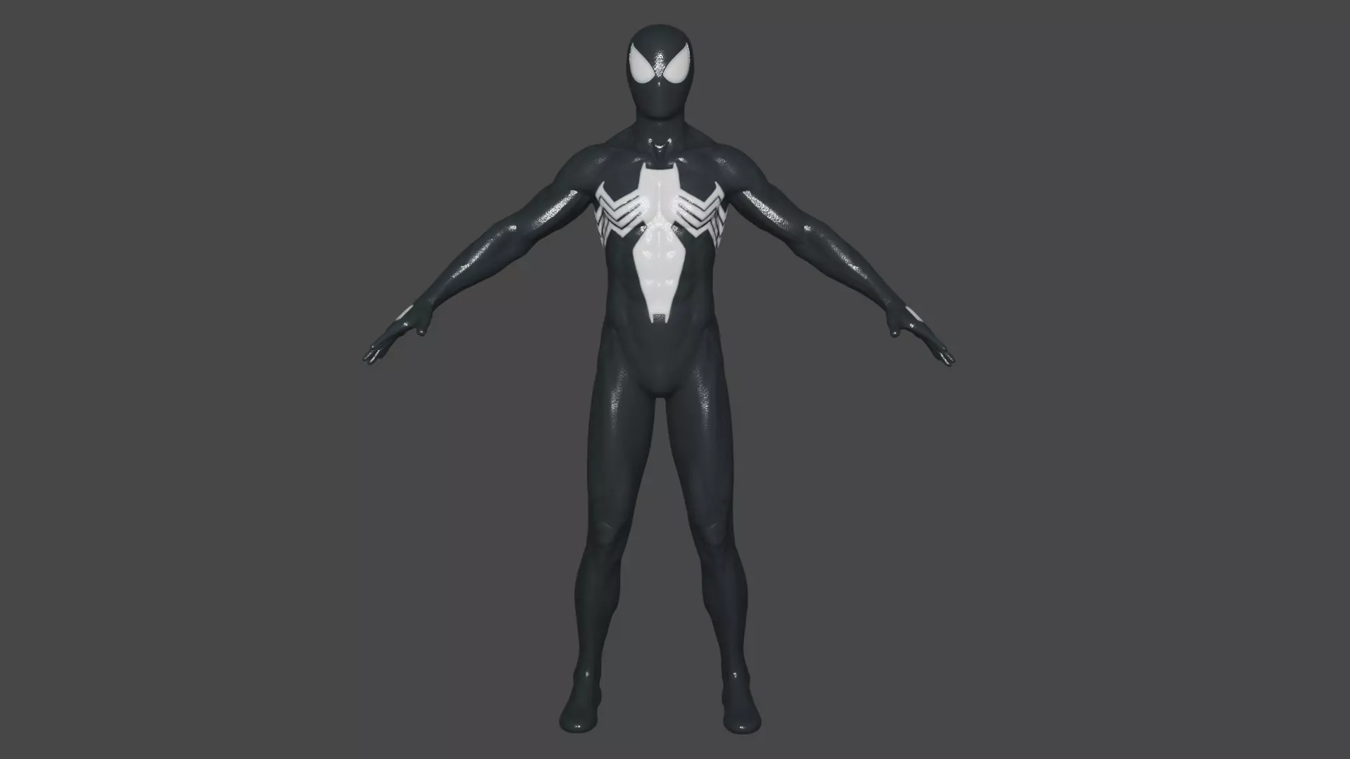 Classic Black Suit 3D model_0