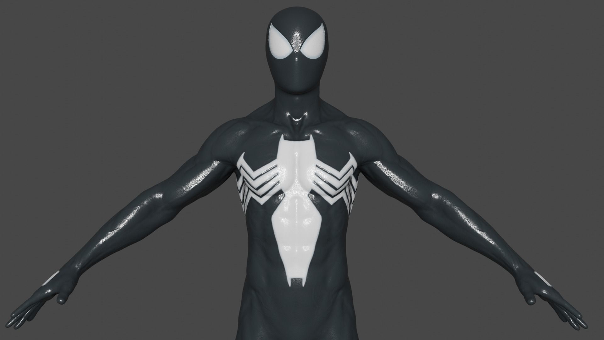 Classic Black Suit 3D model_1