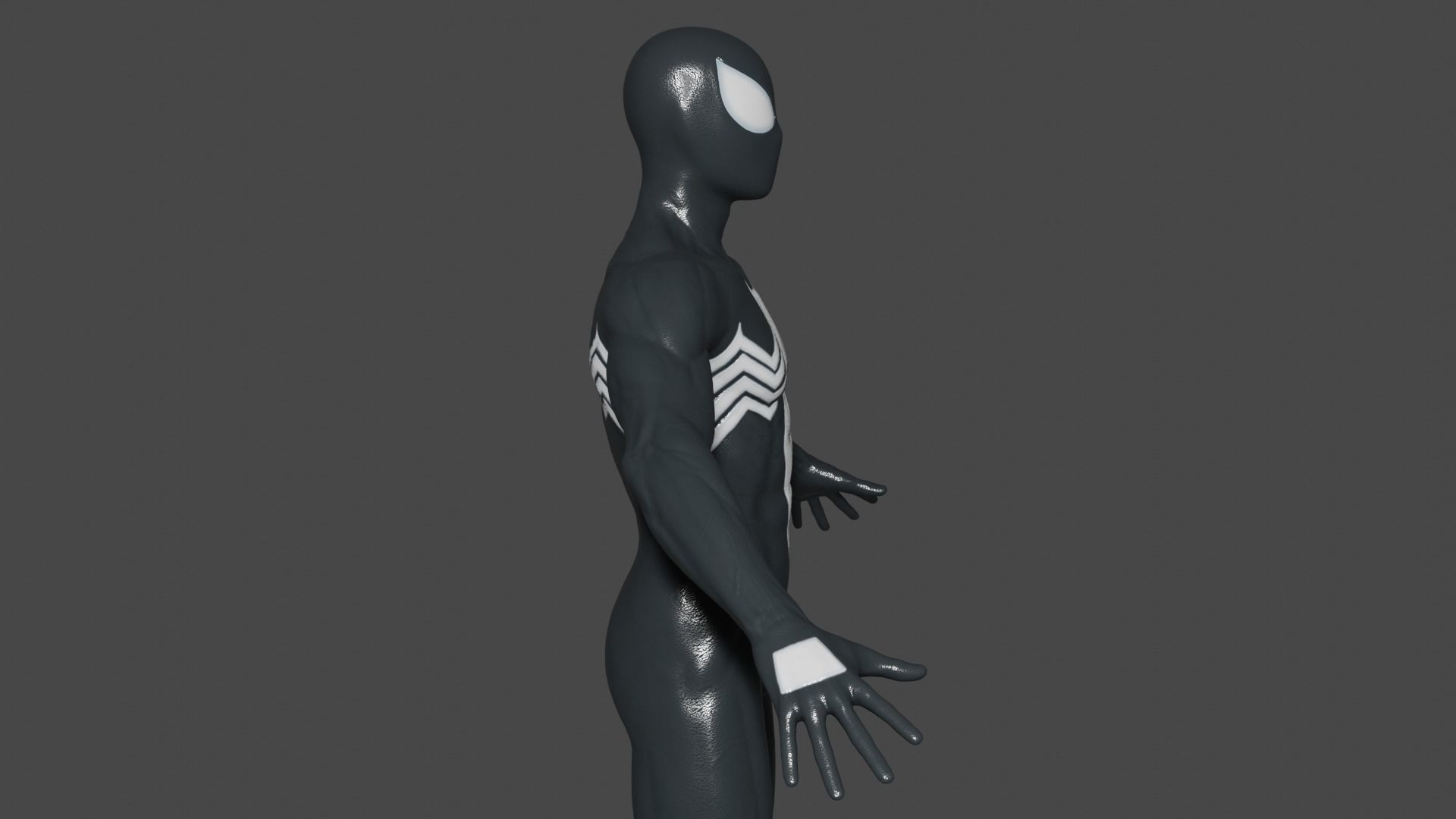 Classic Black Suit 3D model_3