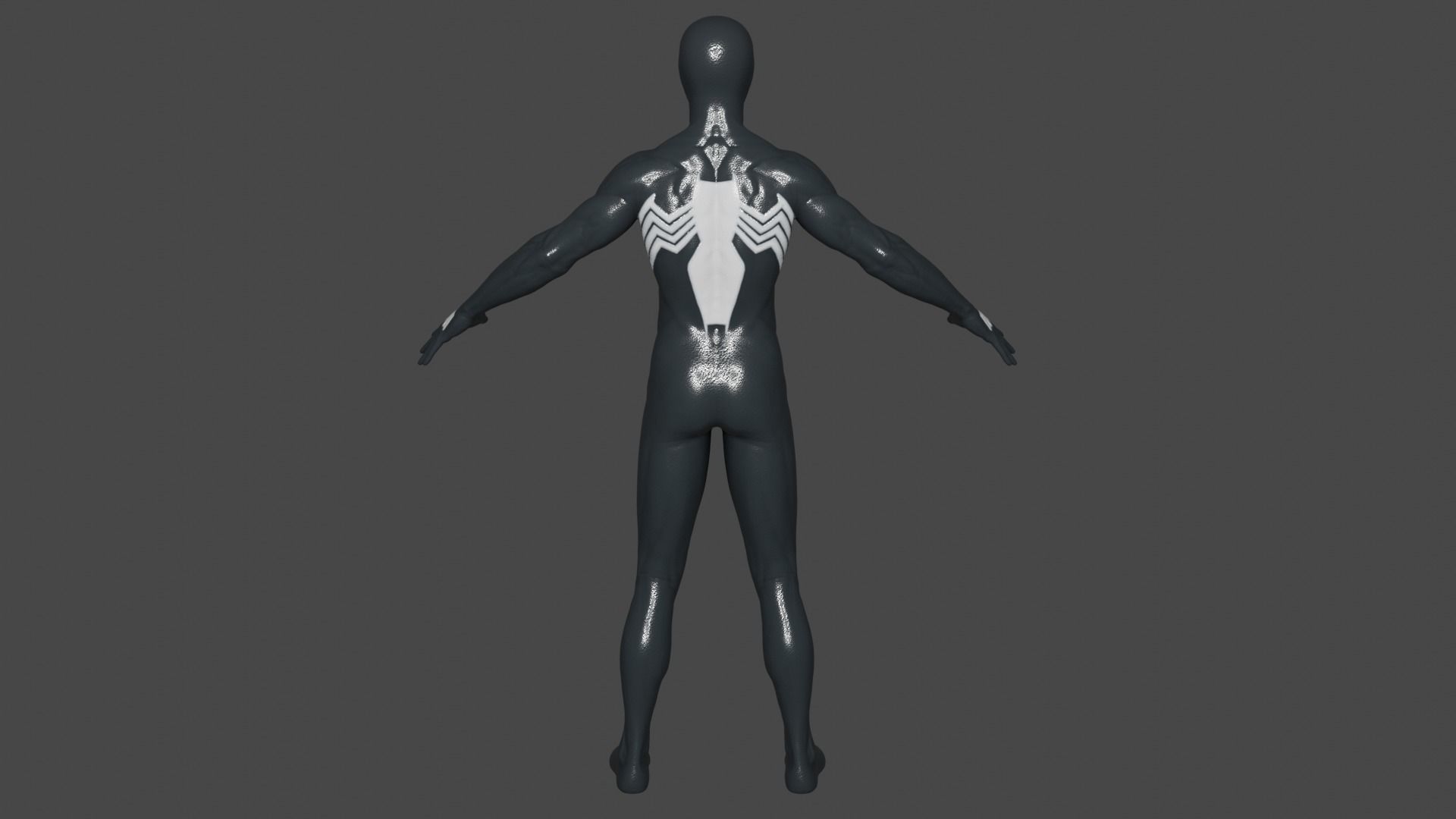 Classic Black Suit 3D model_4