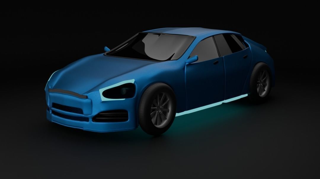 Sport car model 3D model_1