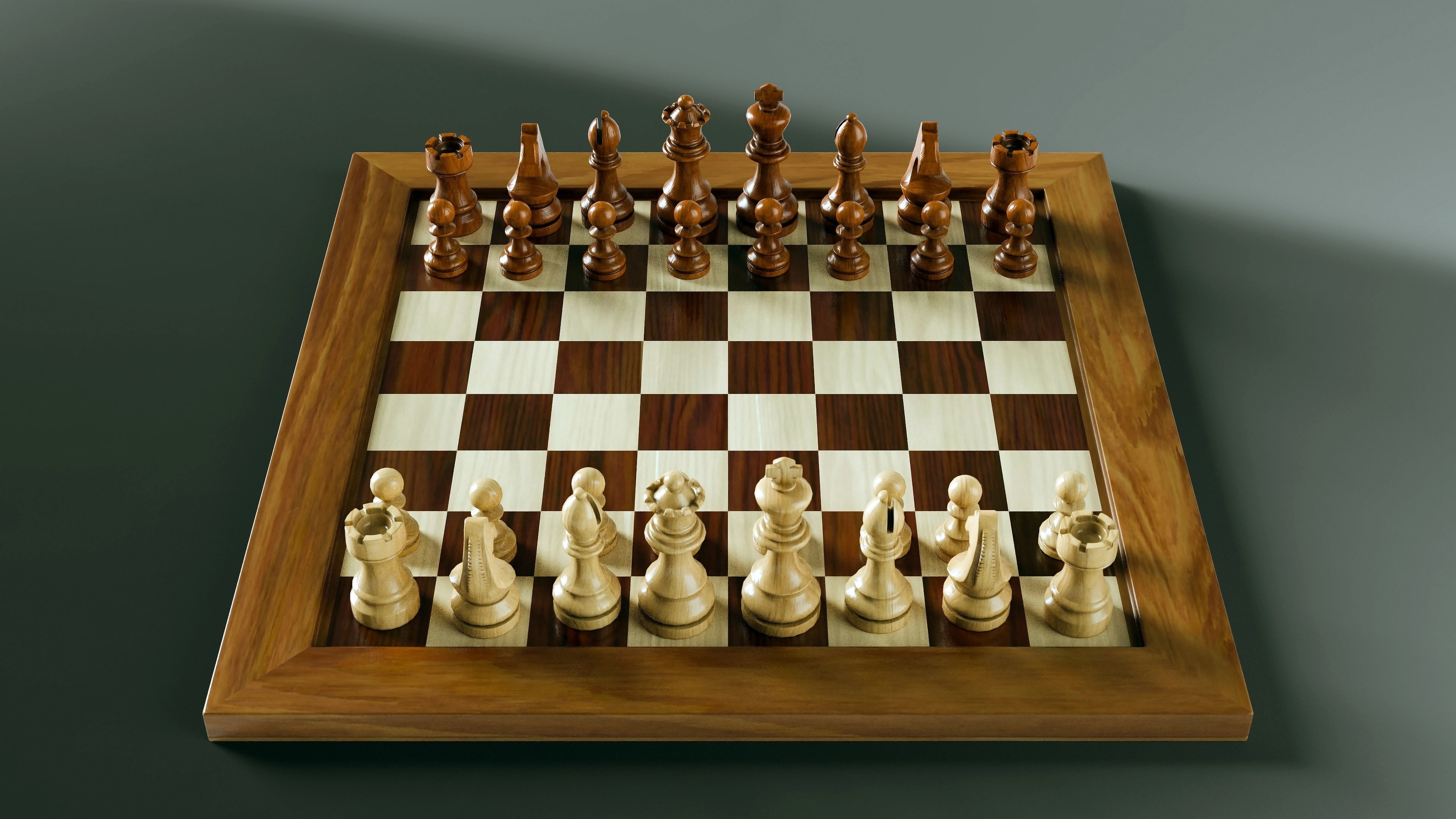 Chess 3D set Low-poly 3D model_5