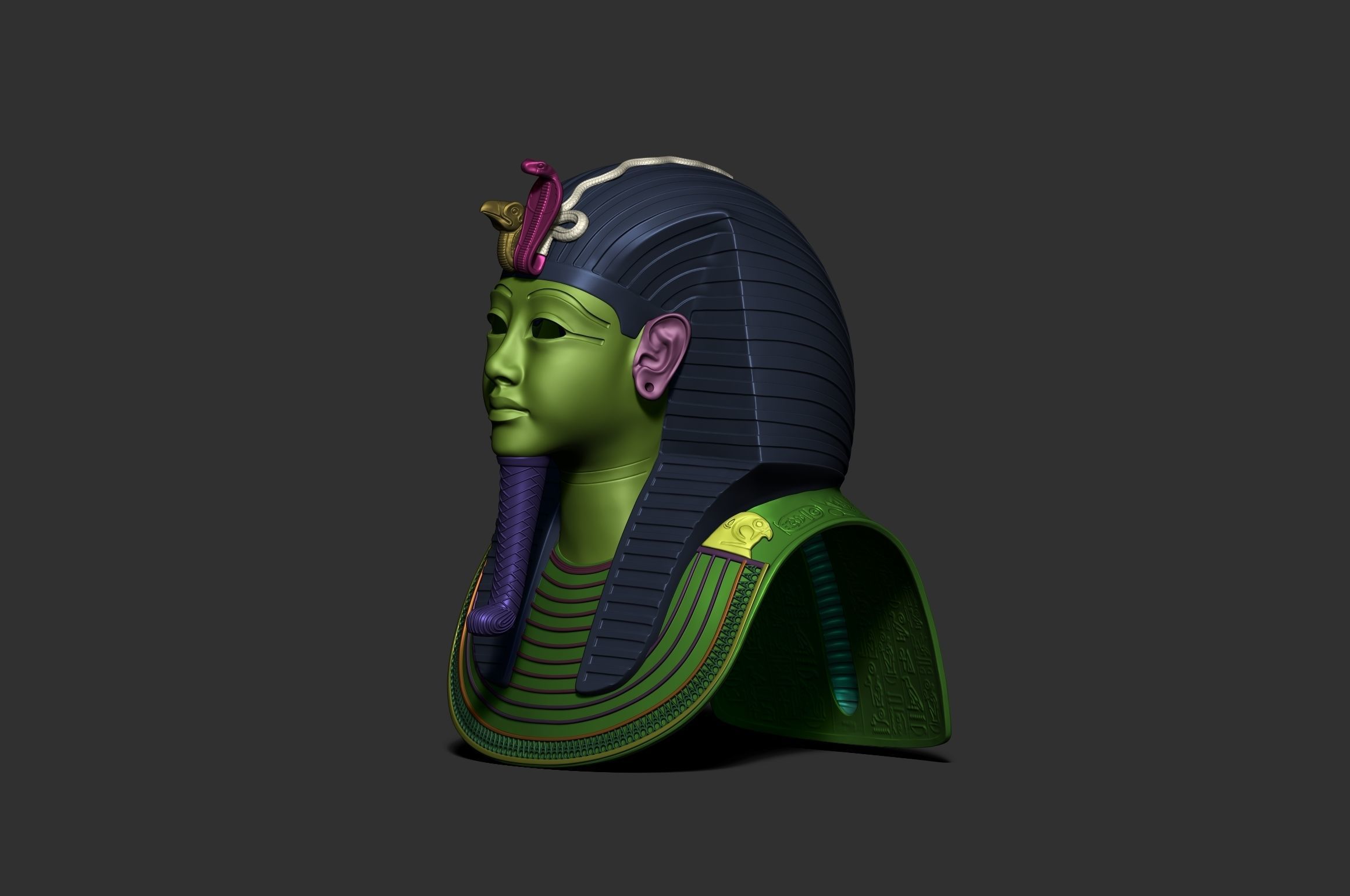 Tutankhamun Mask v4 G 3D model_13